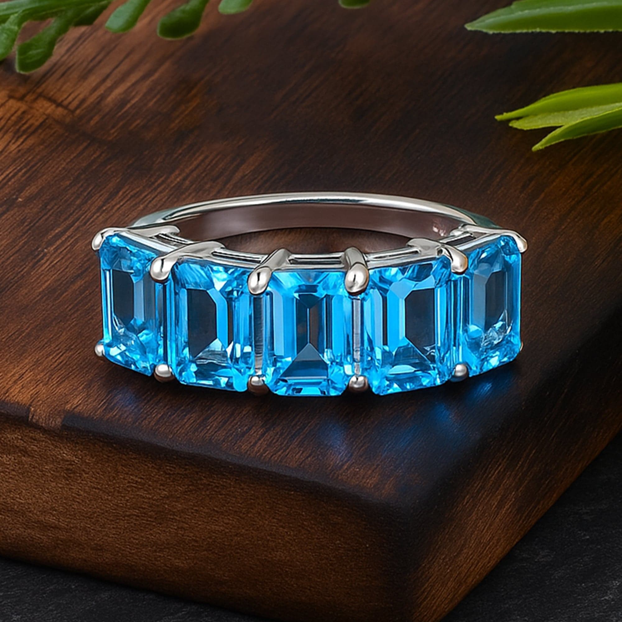Swiss Blue Topaz Ring in Silver