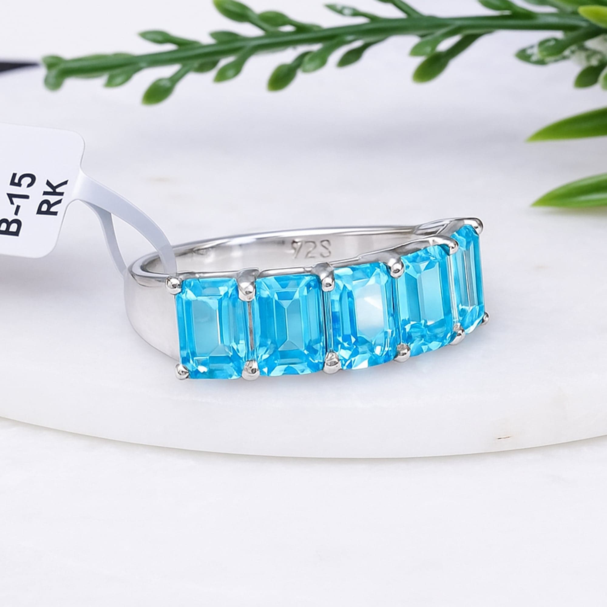 Swiss Blue Topaz Ring in Silver