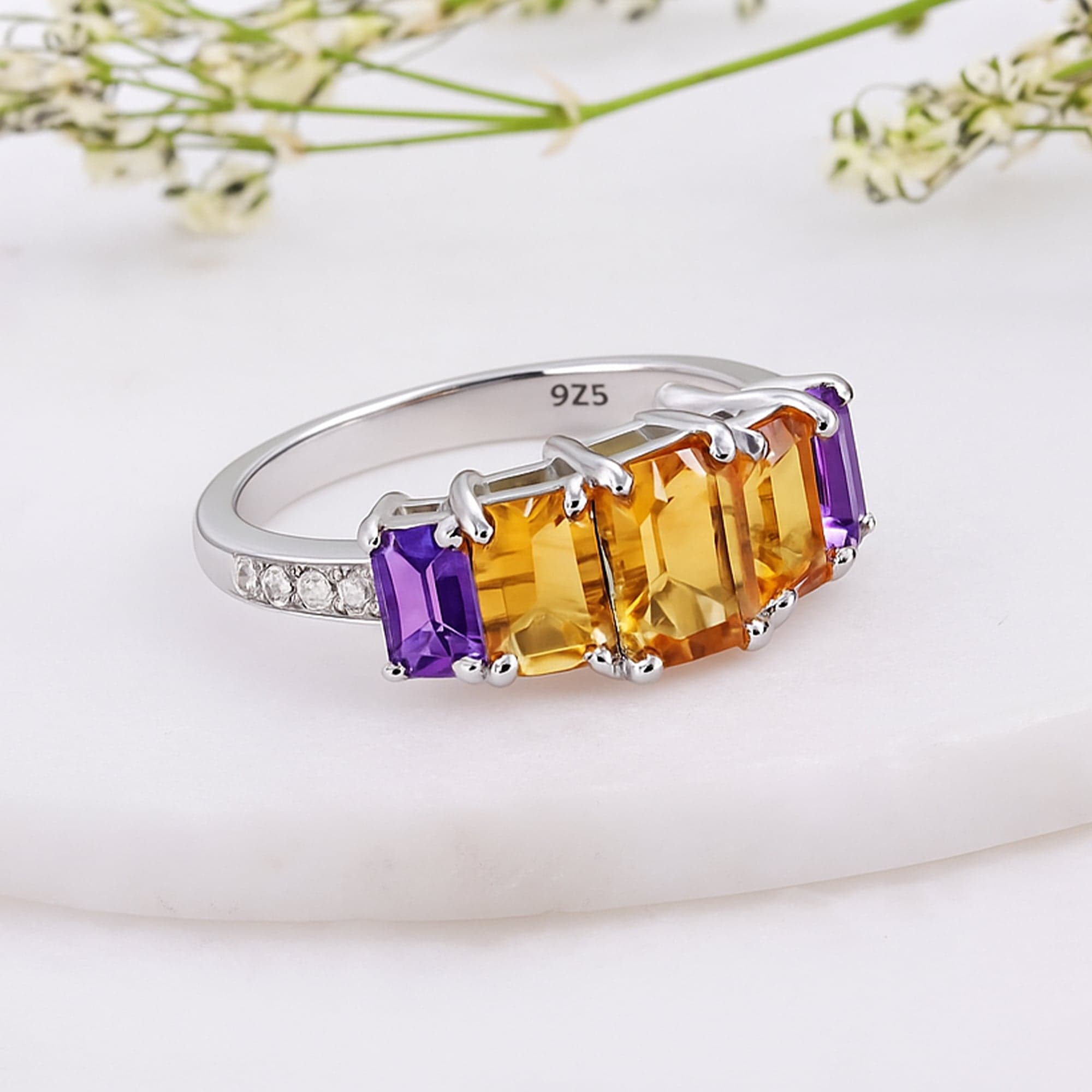 Citrine & Amethyst Ring alternate view