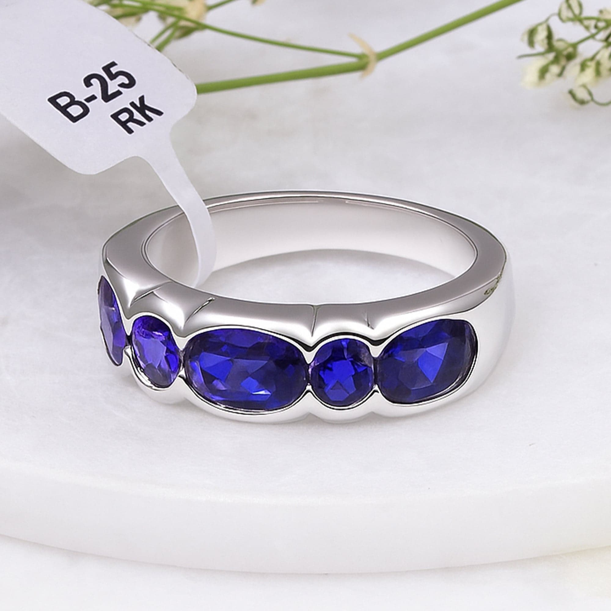 Elegant Sapphire Band Ring