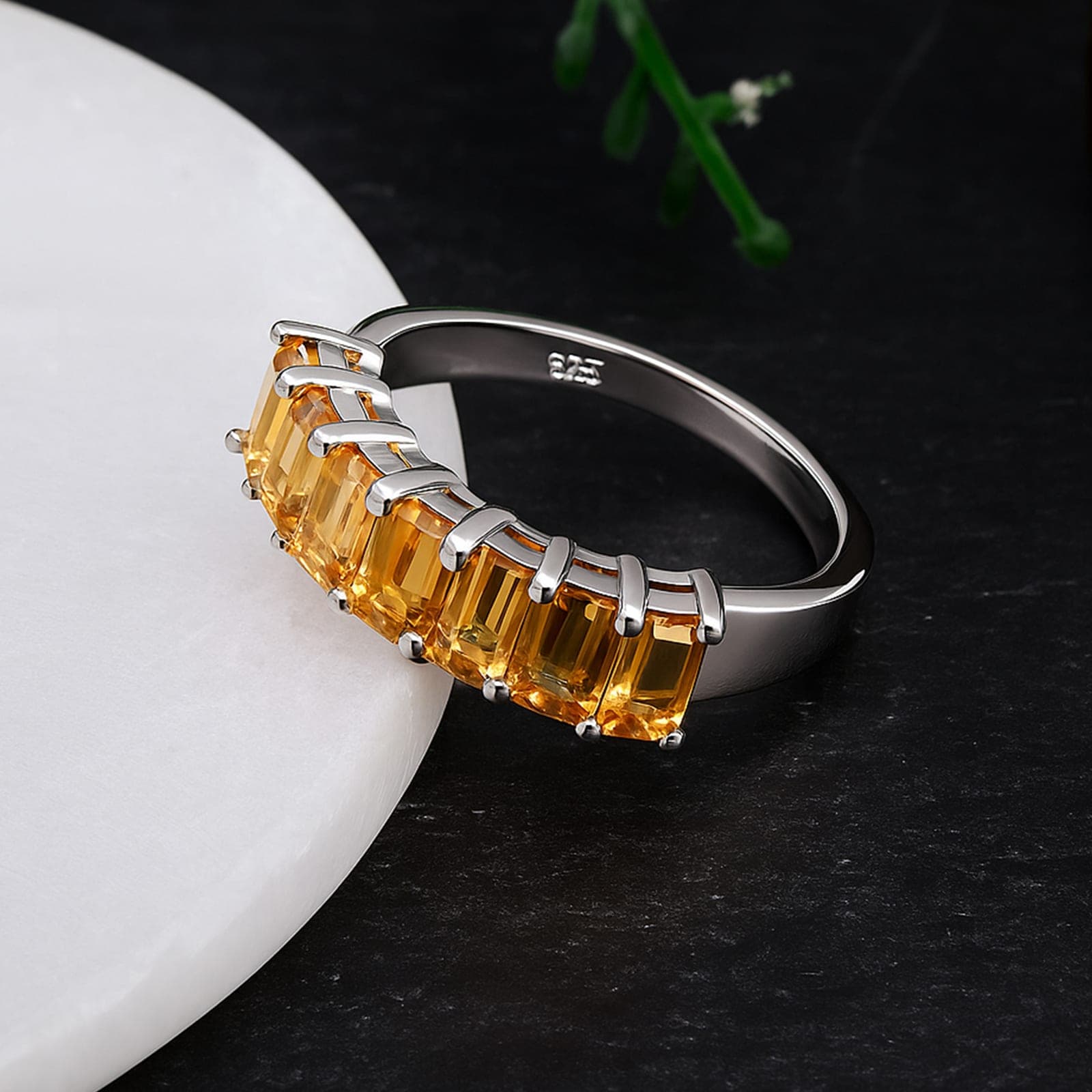 Golden Arc Citrine Elegance Ring alternate view