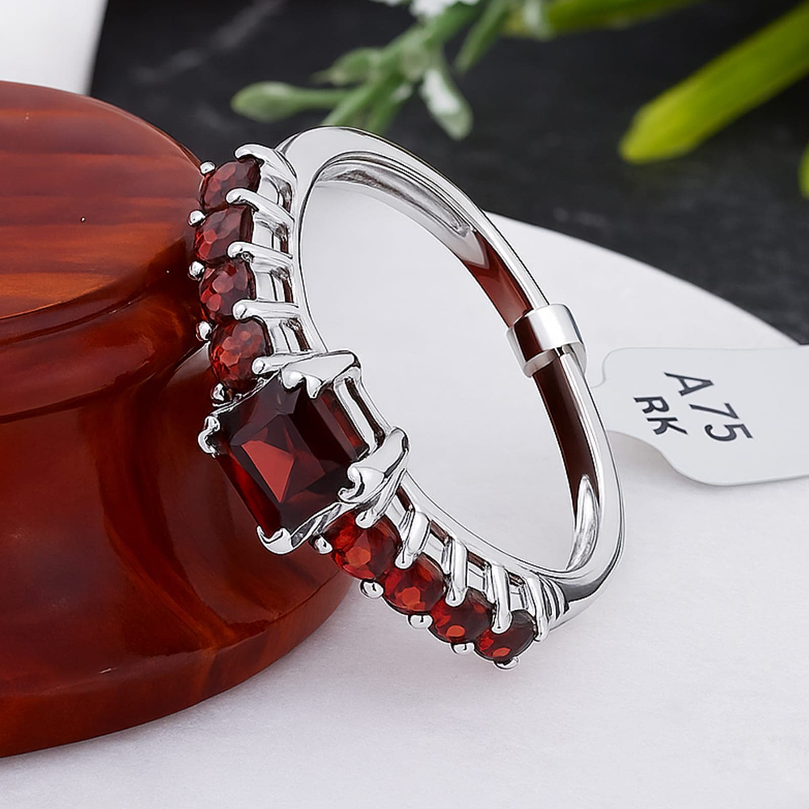 Scarlet Crown Garnet Statement Ring