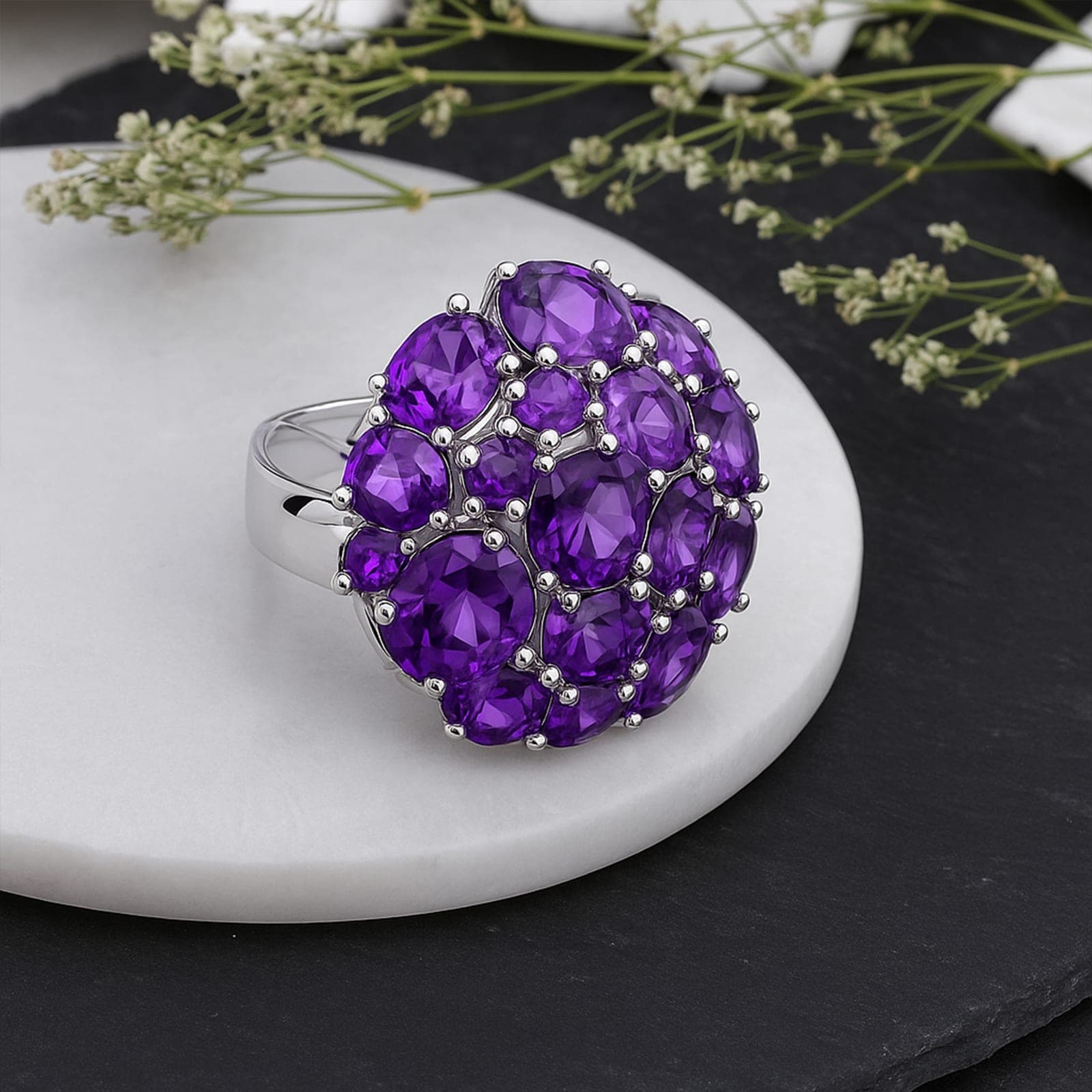 Royal Bloom Amethyst Ring alternate view