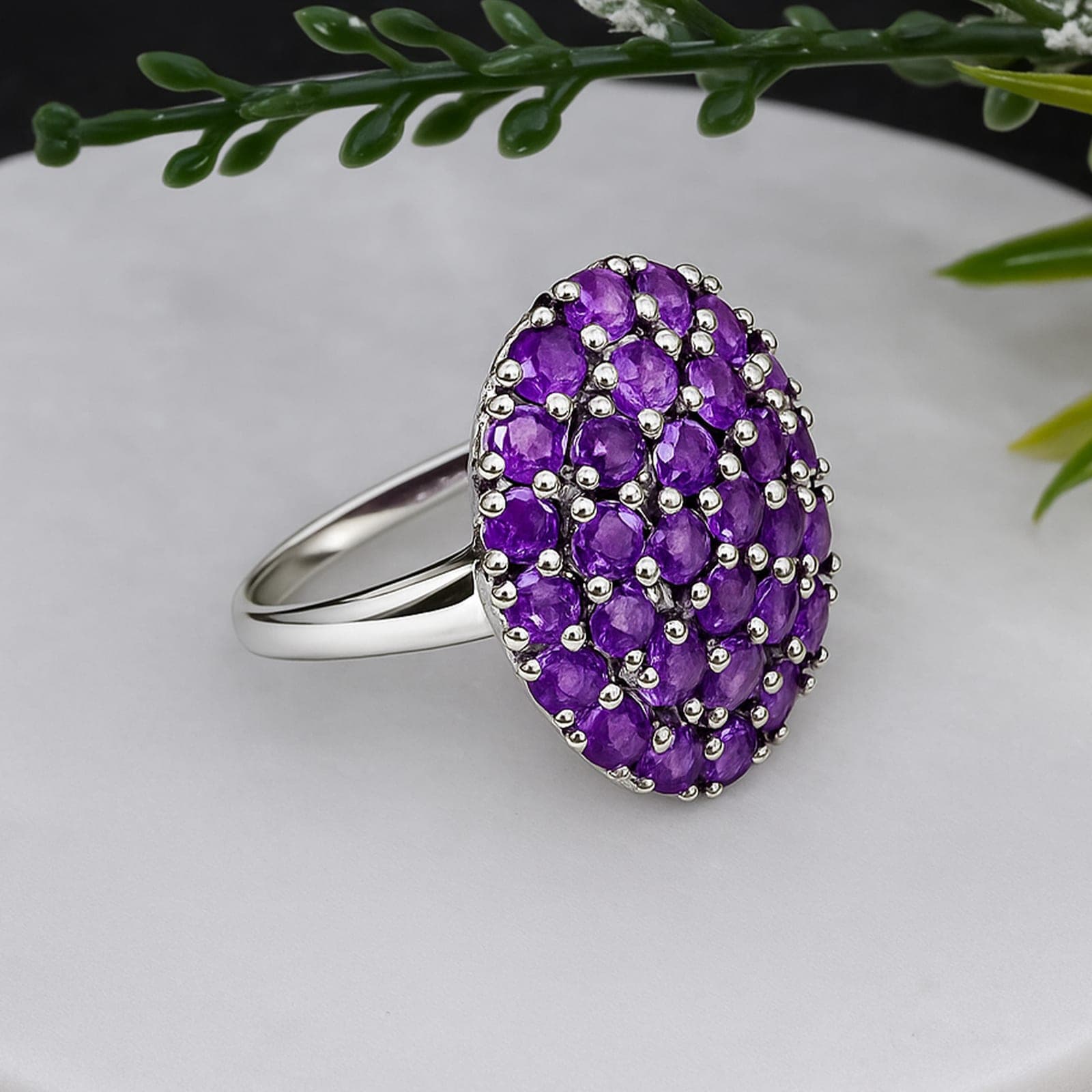 Velvet Dome Amethyst Ring alternate view