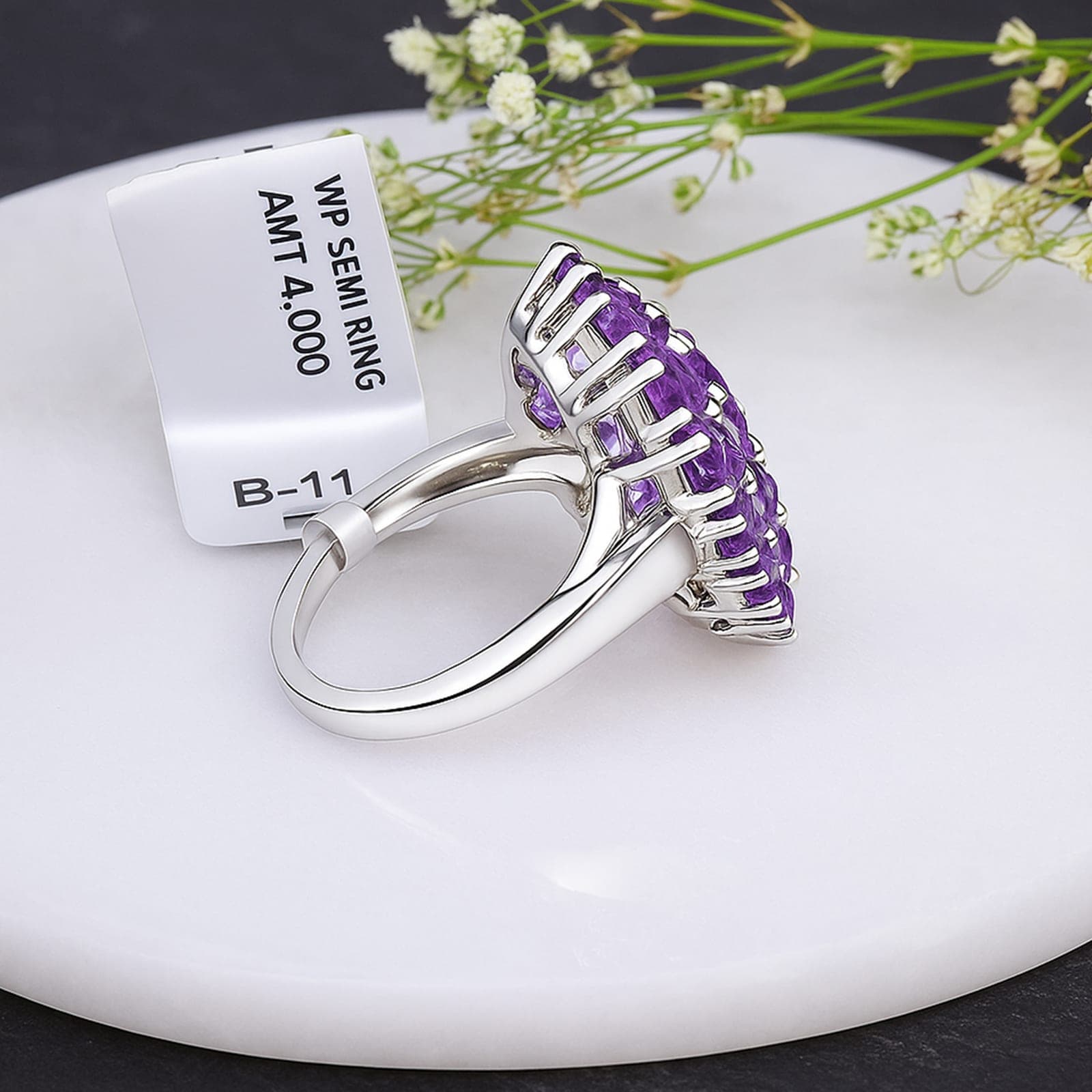 Velvet Dome Amethyst Ring