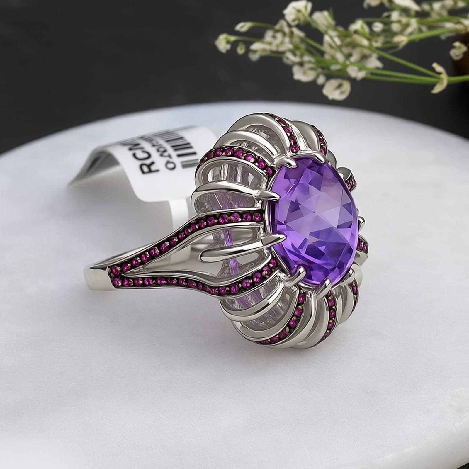 Celestial Crown Amethyst Ring alternate view