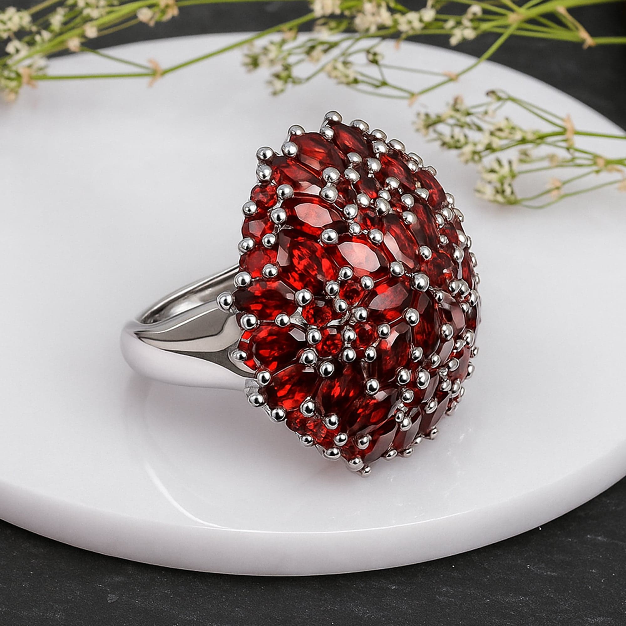 Crimson Crown Garnet Ring alternate view