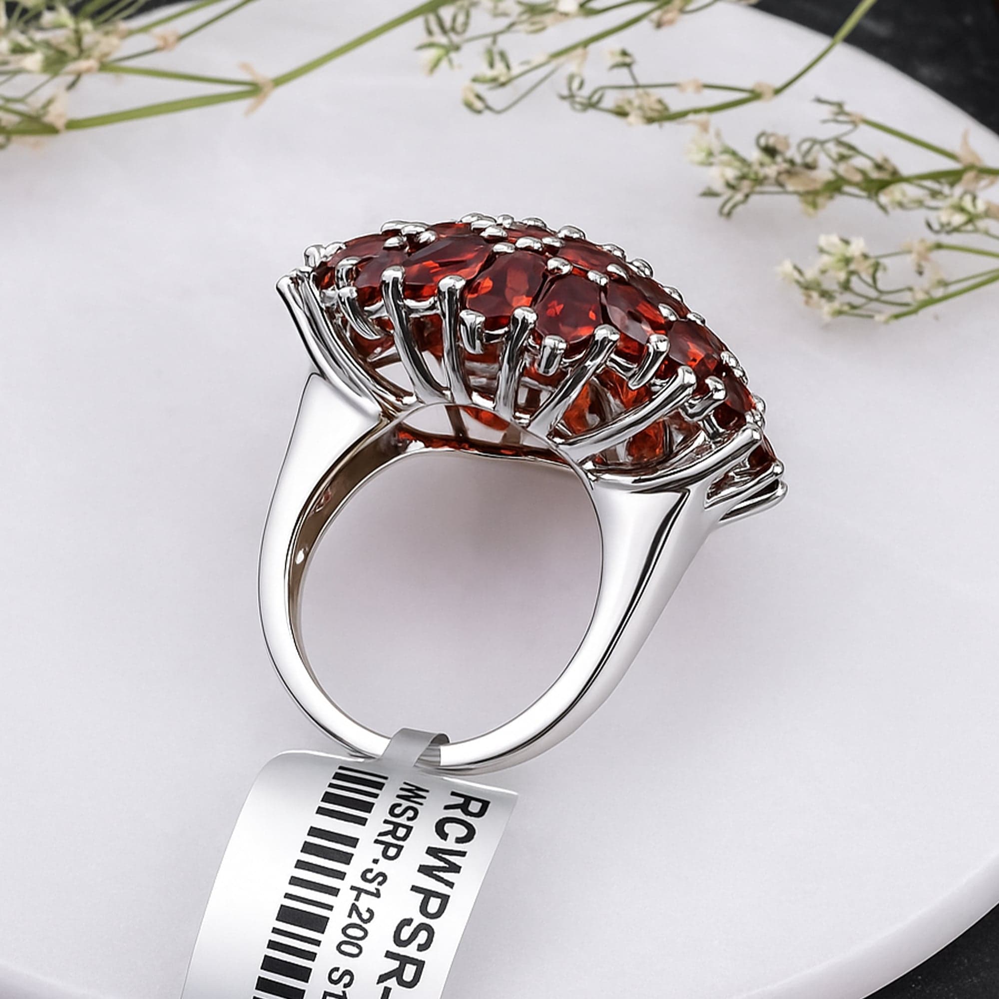 Crimson Crown Garnet Ring