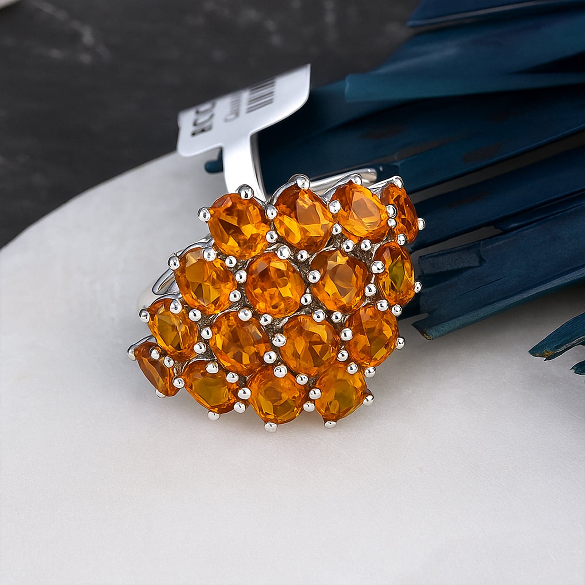 Sunburst Topaz Cluster Ring