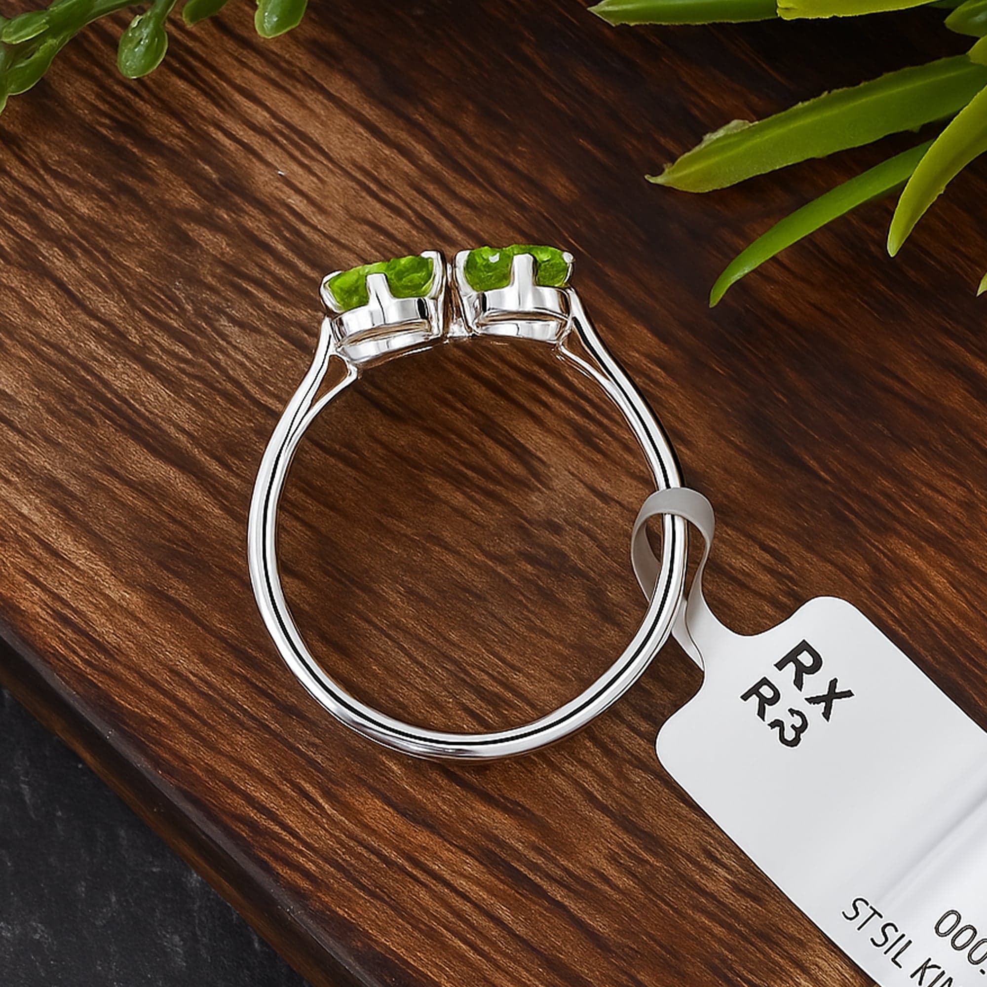 Peridot Floral Cluster Ring
