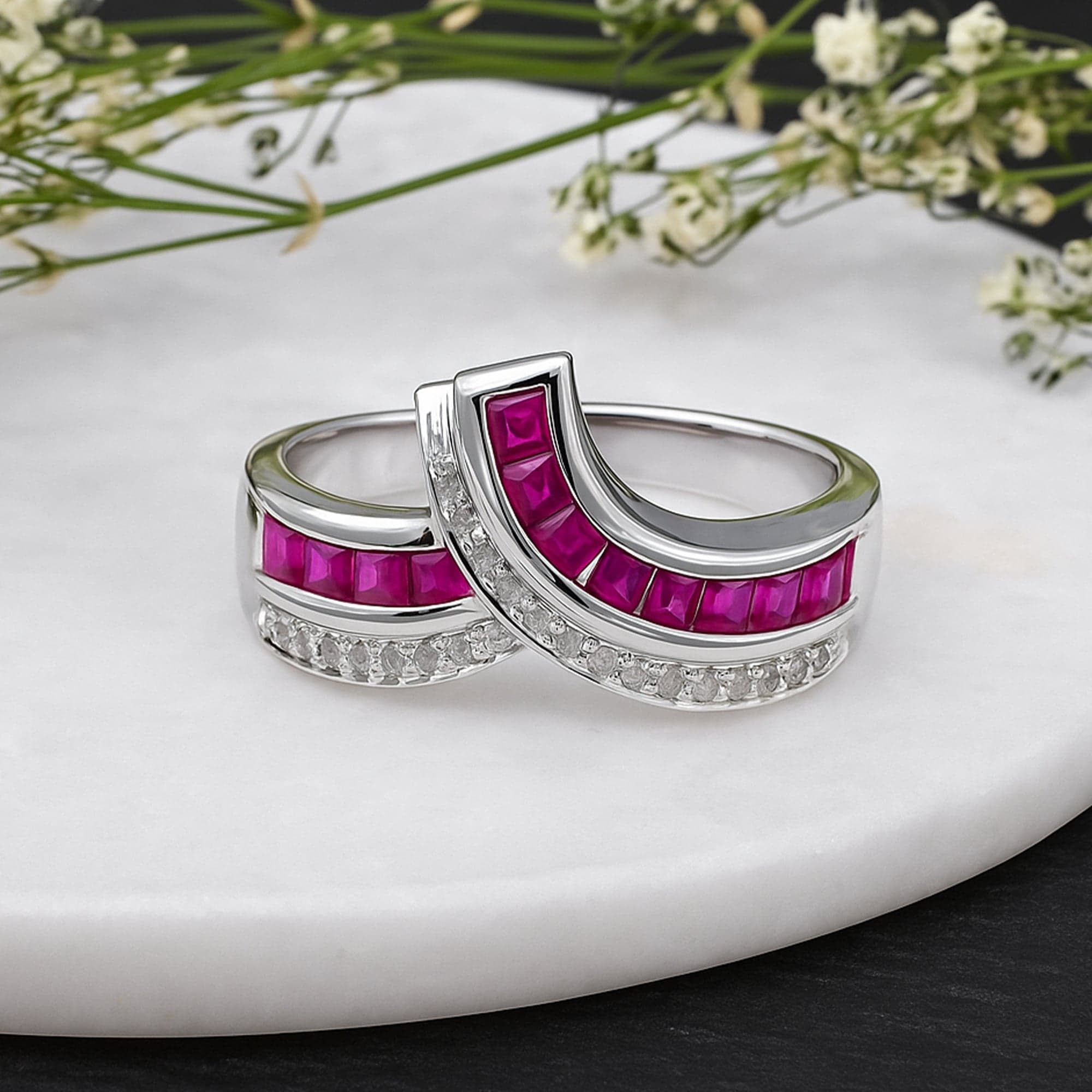 Crimson Curve Ruby Designer Ring alternate view