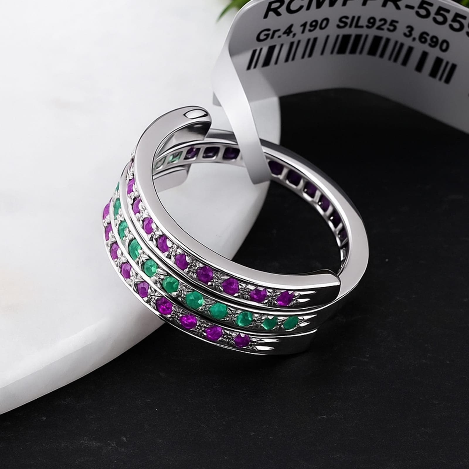 Trinity Twist Reversible Gem Symphony Ring