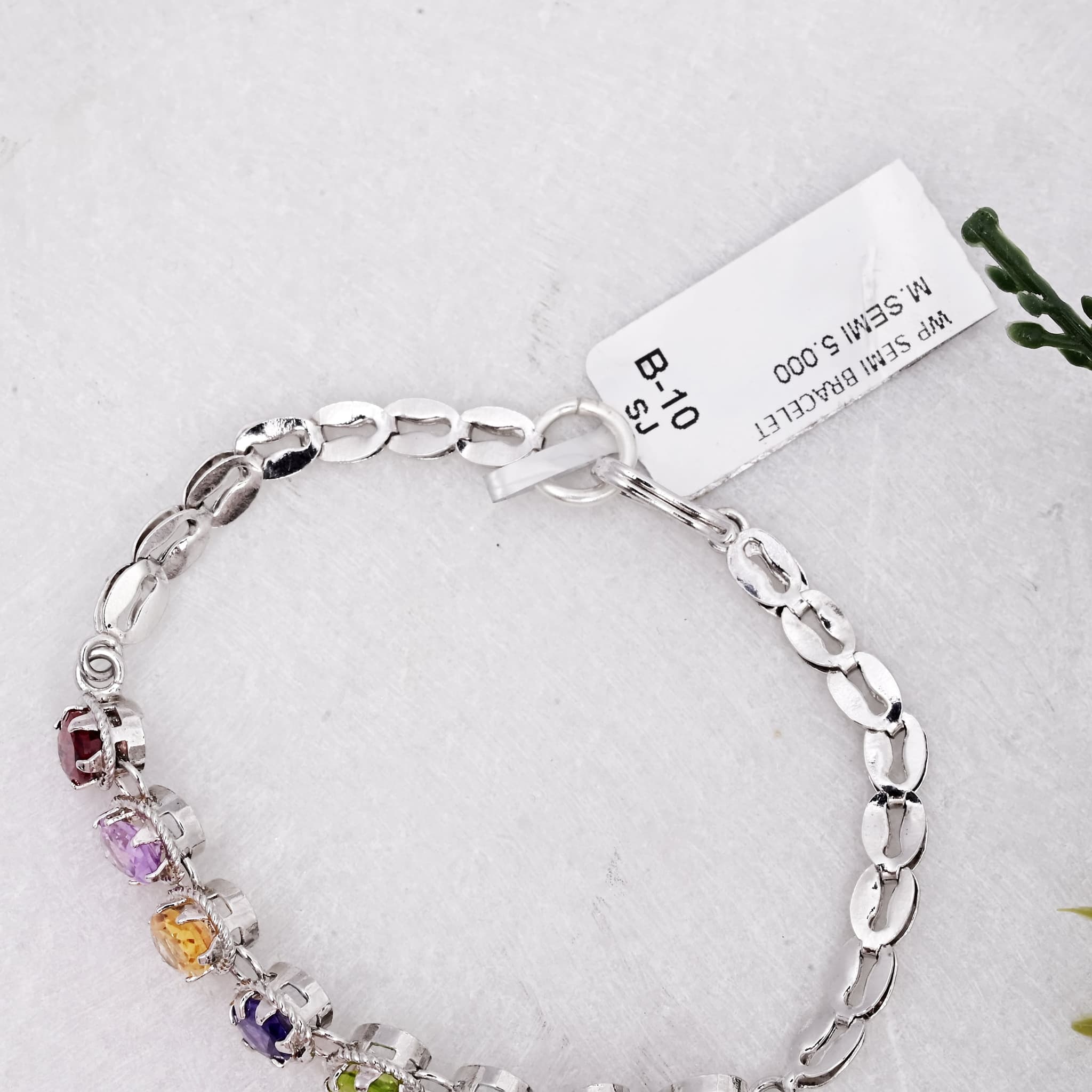 Multi Semi-PreciousGemstone Bracelet