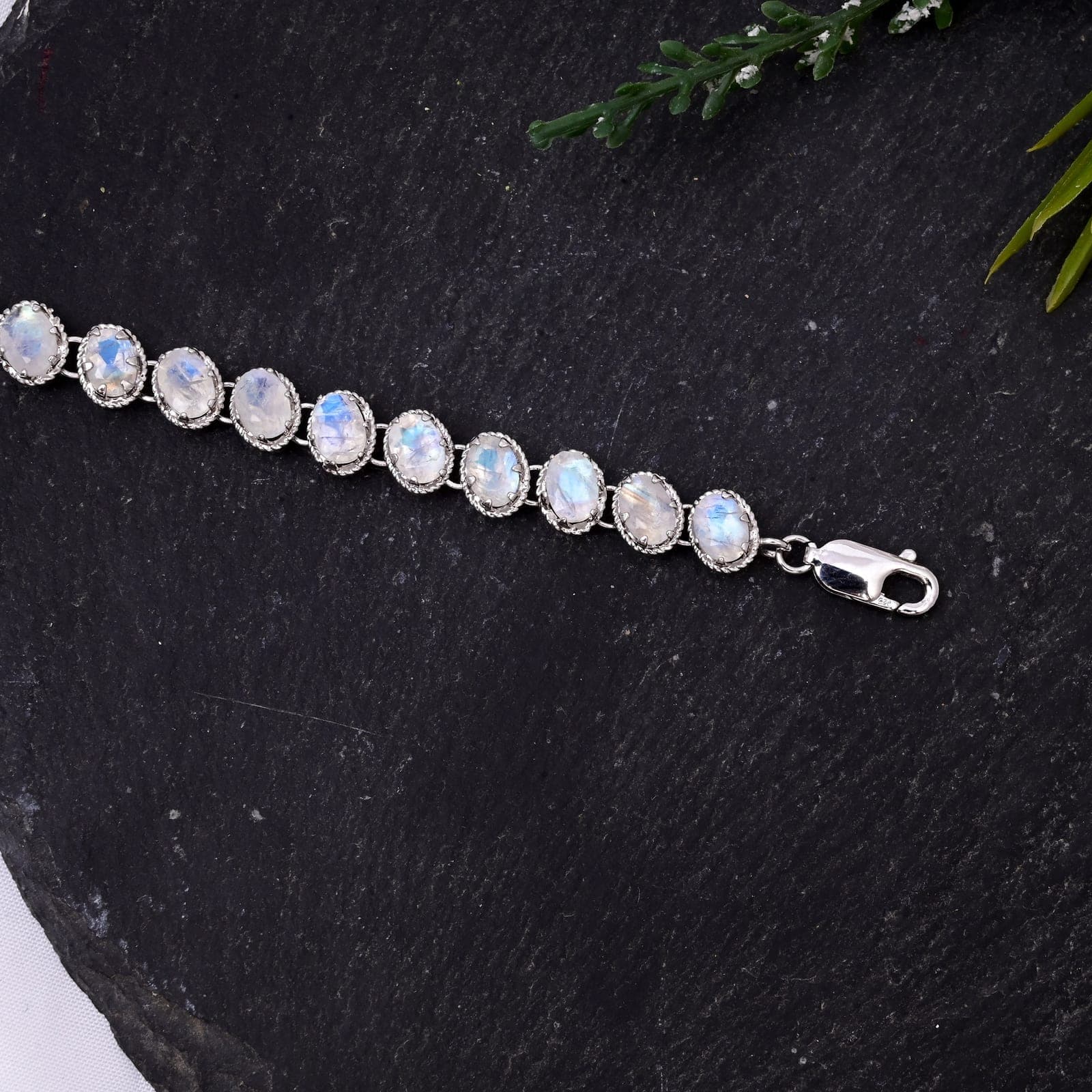 Oval Moonstone Tennis Bracelet