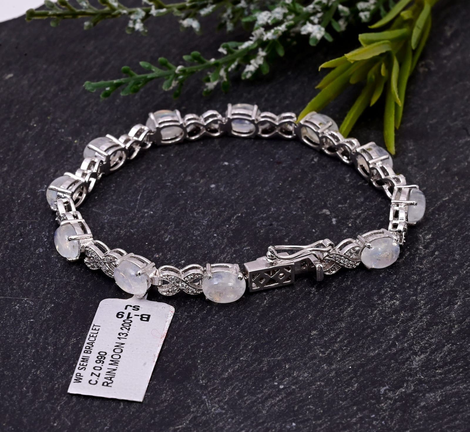 Lunar Glow Moonstone Diamond Bracelet alternate view