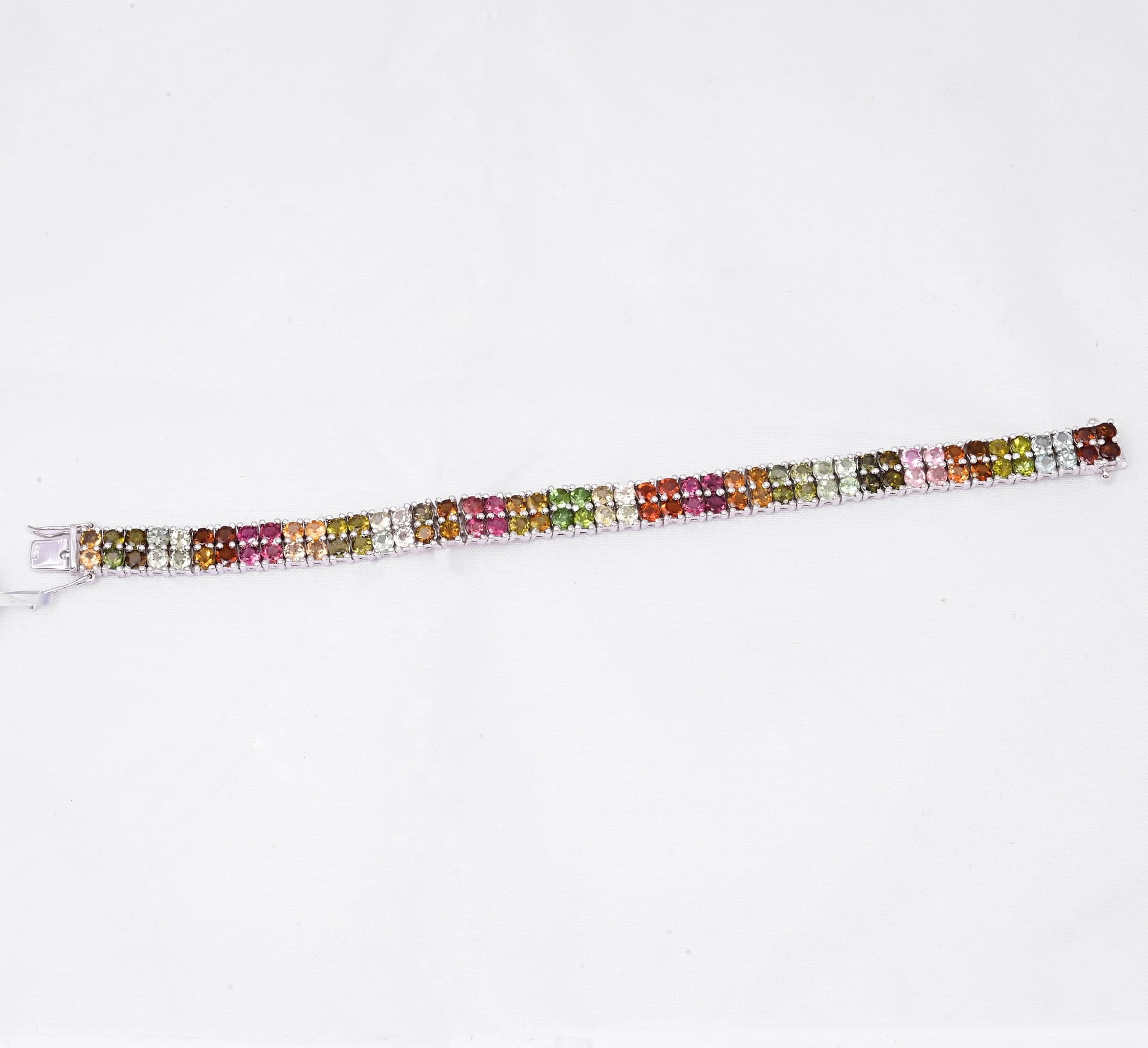 Prism Elegance Double Line Tourmaline Bracelet