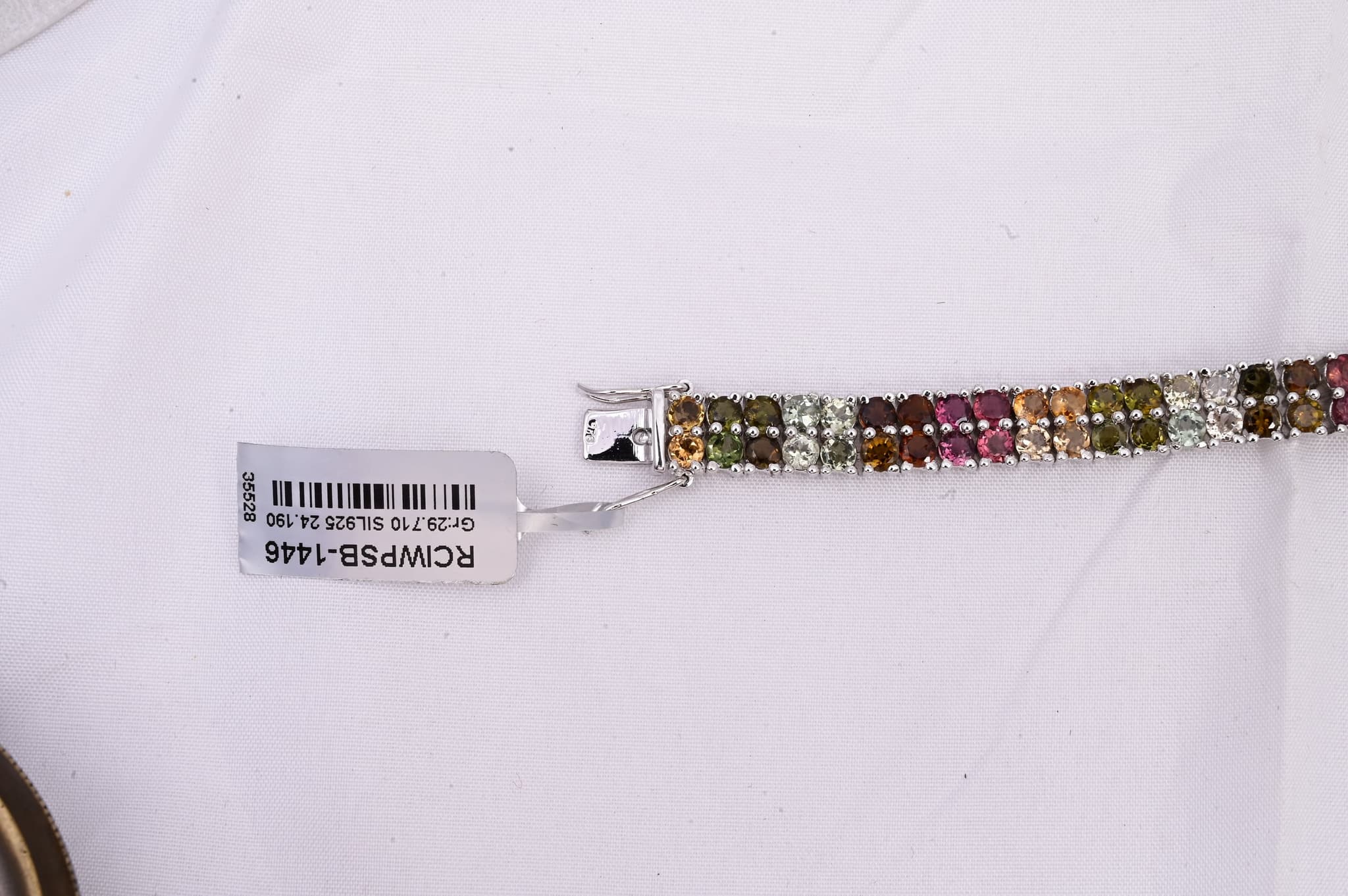 Prism Elegance Double Line Tourmaline Bracelet
