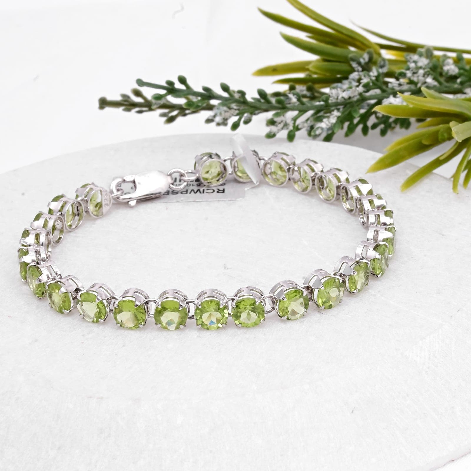 Verdant Glow Peridot Tennis Bracelet
