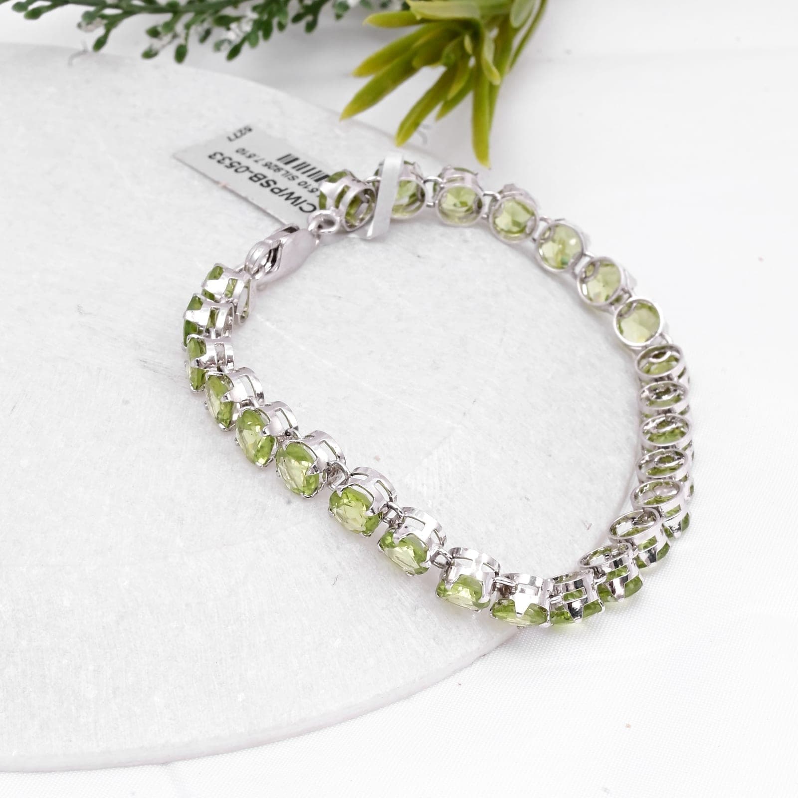 Verdant Glow Peridot Tennis Bracelet
