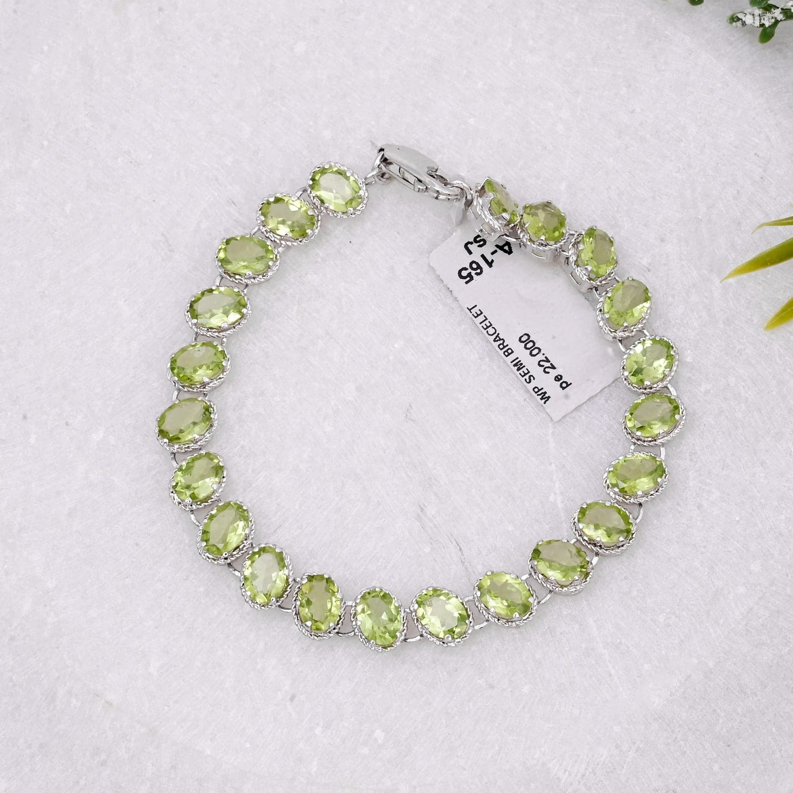 Verdant Halo Peridot Bracelet
