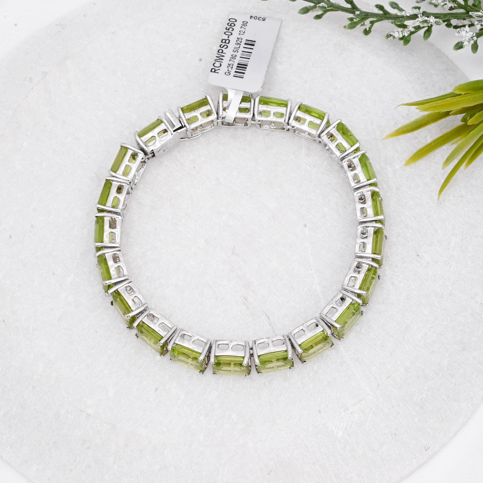 Verdant Luxe Green Gemstone Bracelet