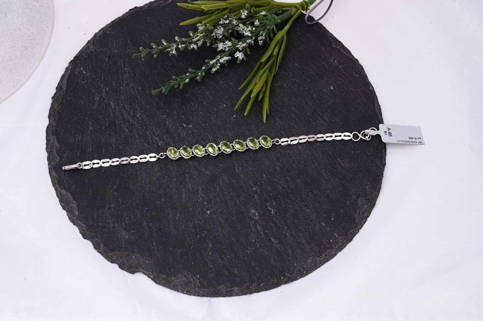 Whisper Peridot Half Tennis Bracelet