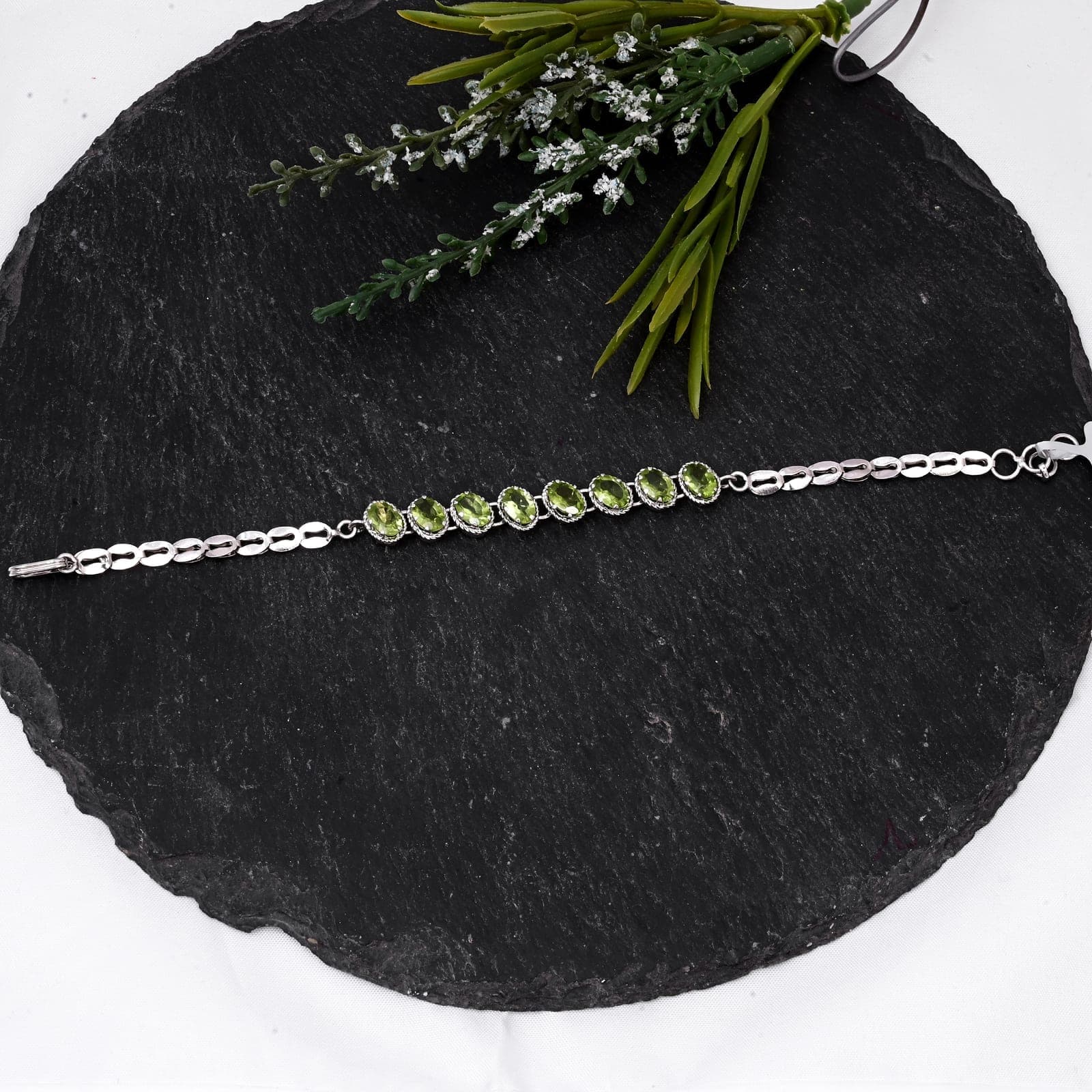 Whisper Peridot Half Tennis Bracelet alternate view