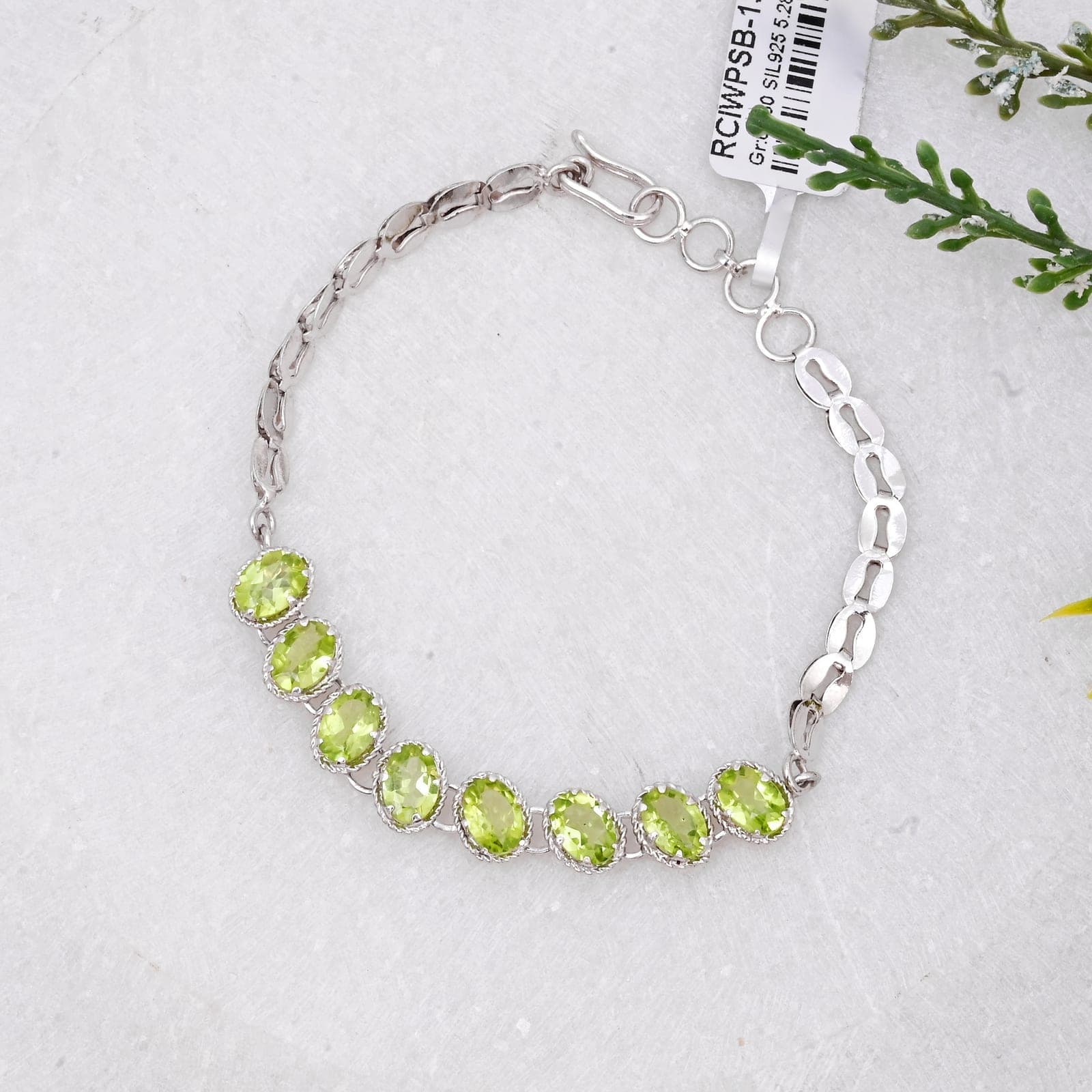 Whisper Peridot Half Tennis Bracelet