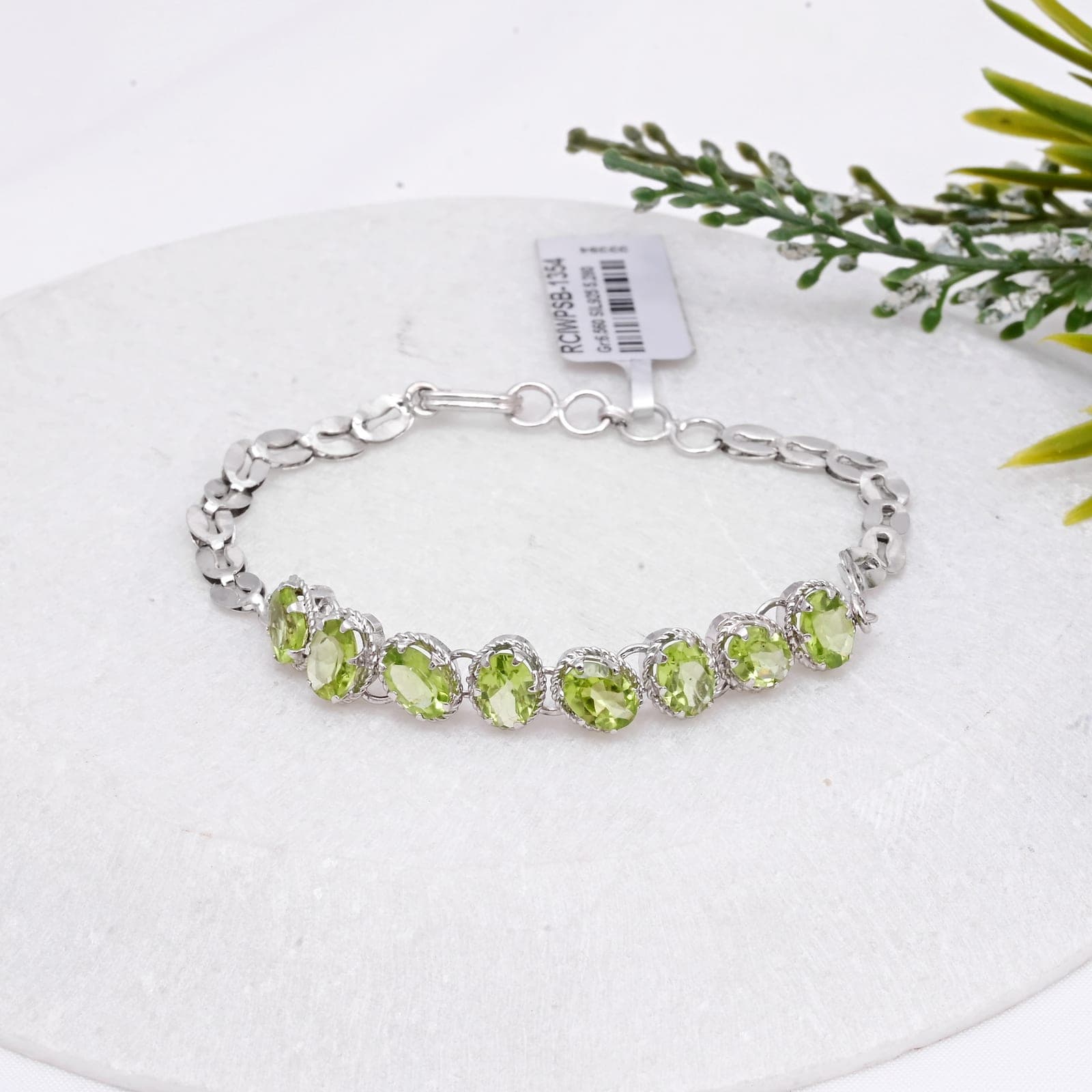 Whisper Peridot Half Tennis Bracelet