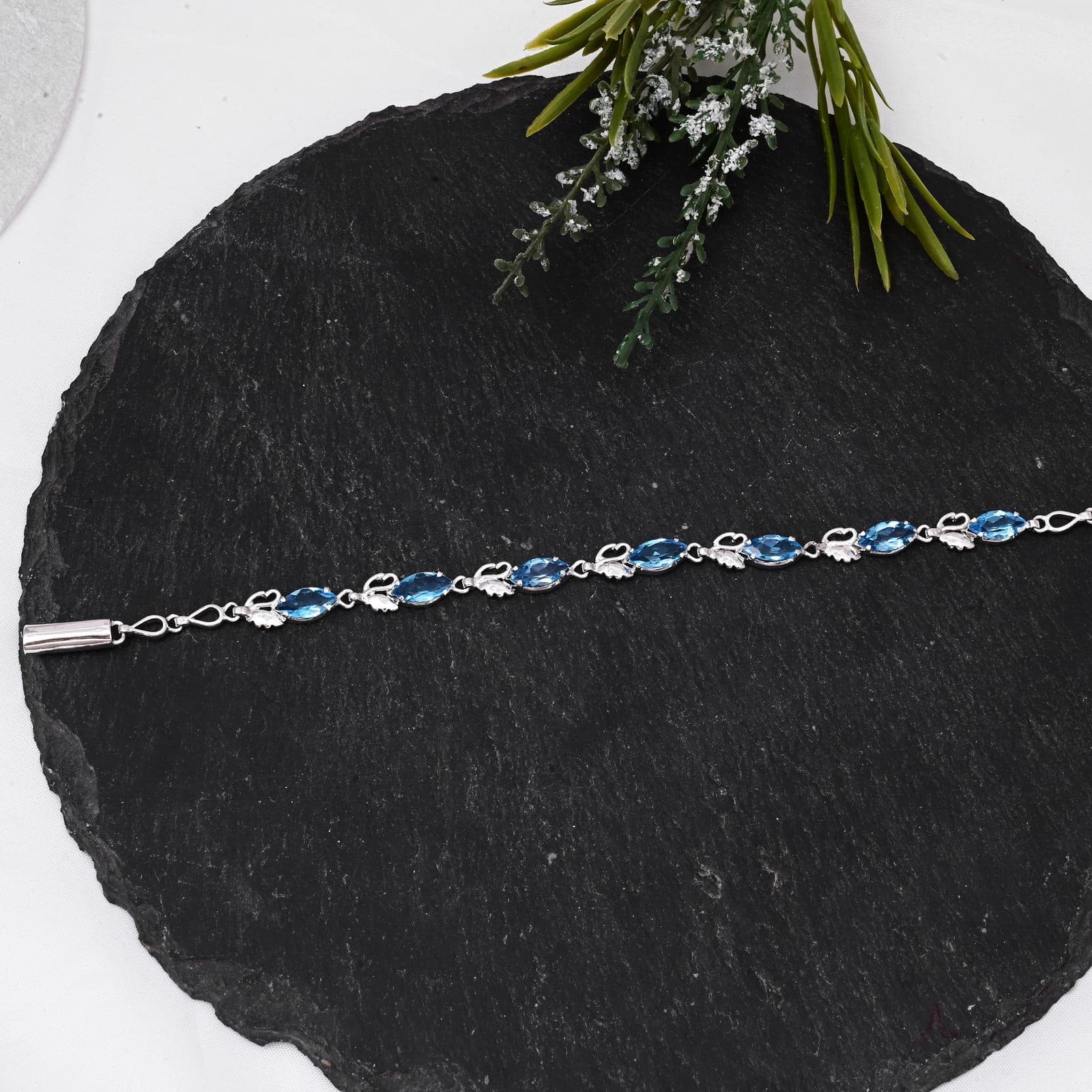 Aqua Whisper Topaz Bracelet