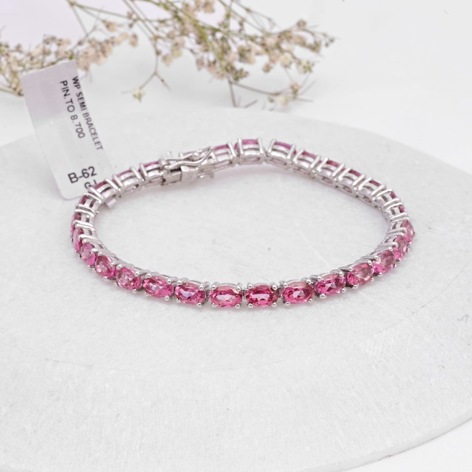 Rosé Elegance Tourmaline Bracelet