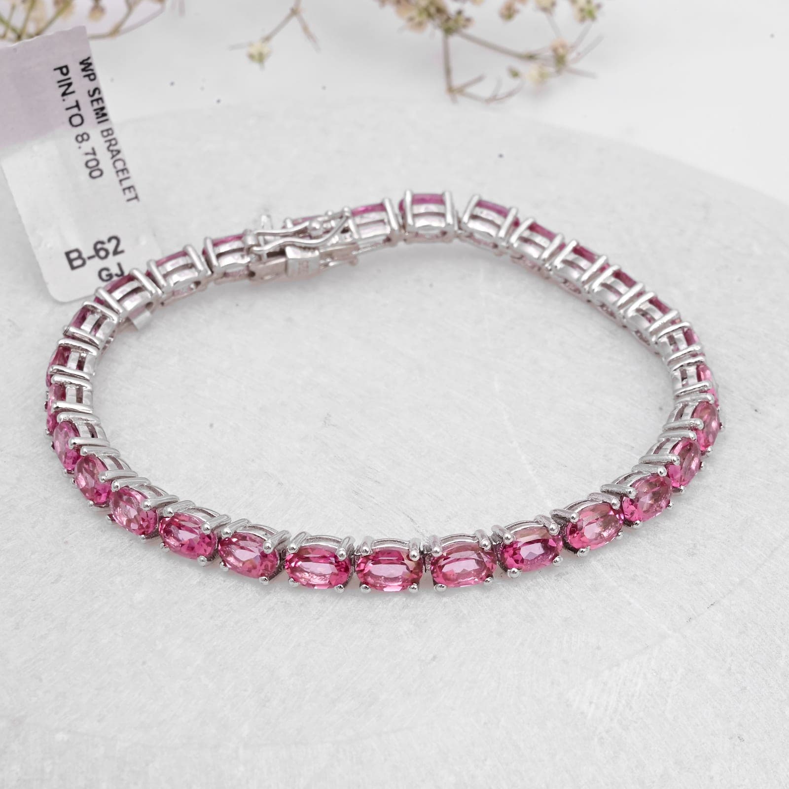 Rosé Elegance Tourmaline Bracelet