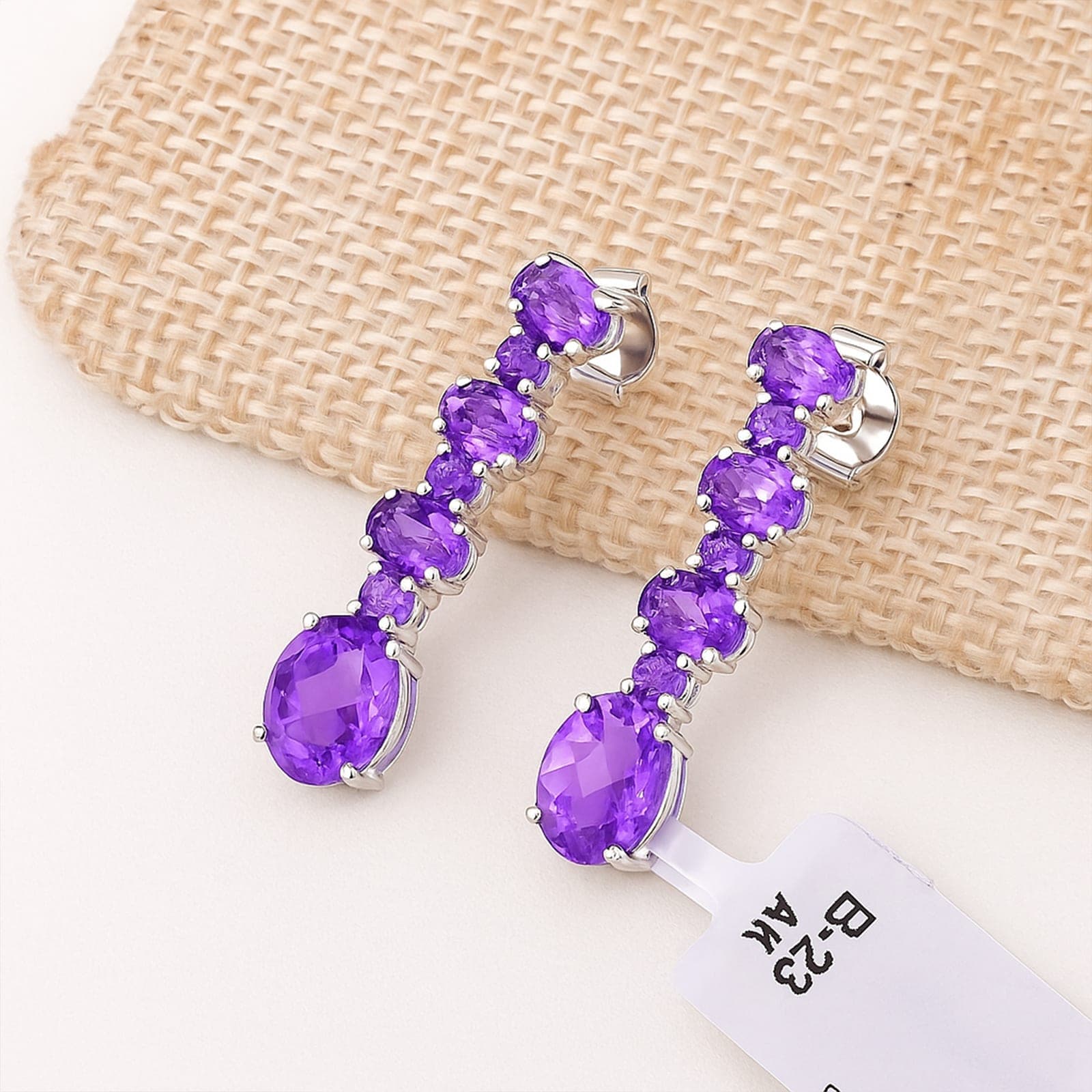 Violetta Cascade Amethyst Dangle Earrings