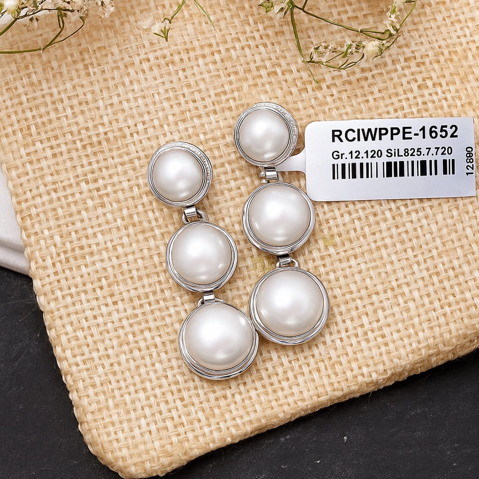 Luna Grace Three-Tier Pearl Drop Earrings