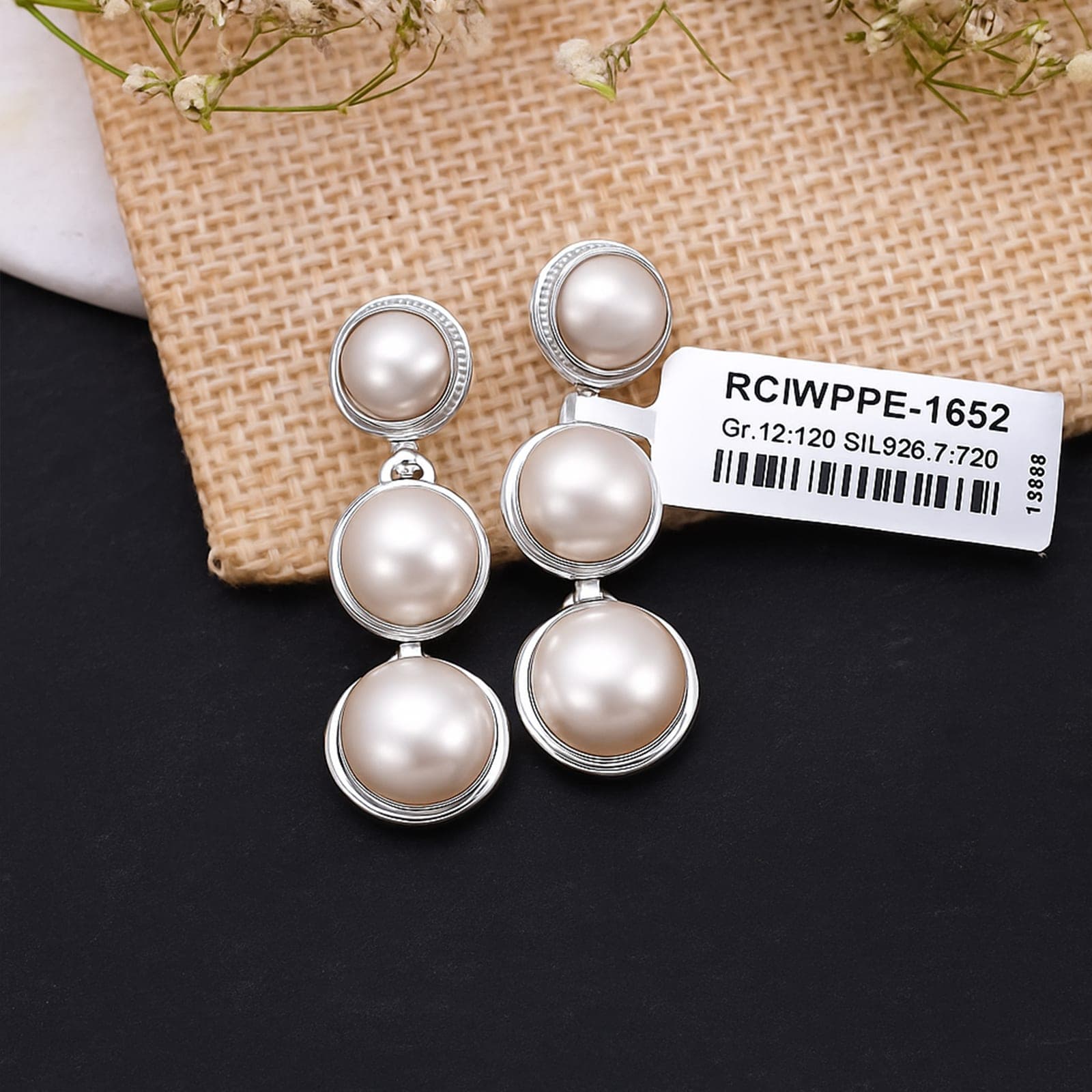 Luna Grace Three-Tier Pearl Drop Earrings