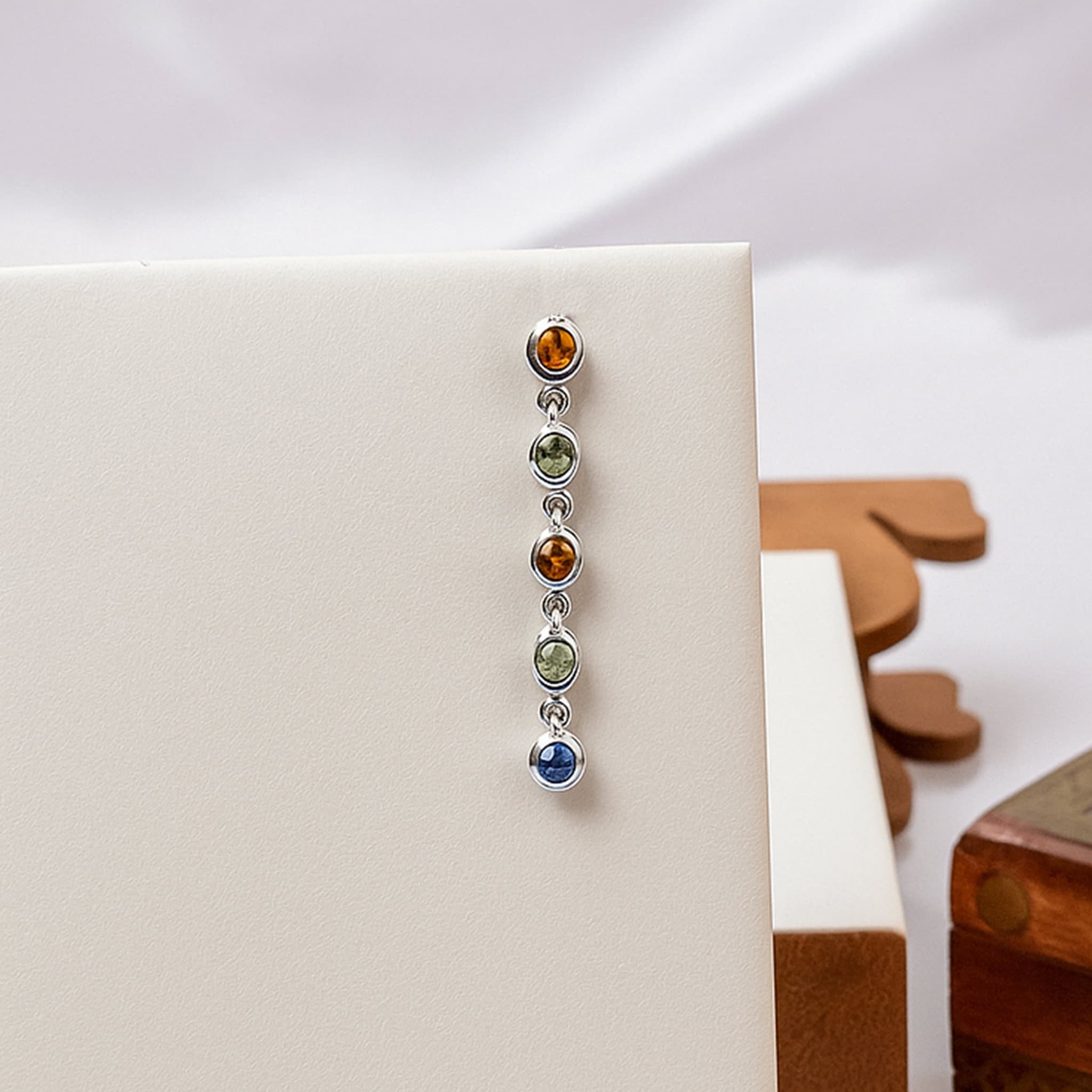 Multi Sapphire Drop Earrings
