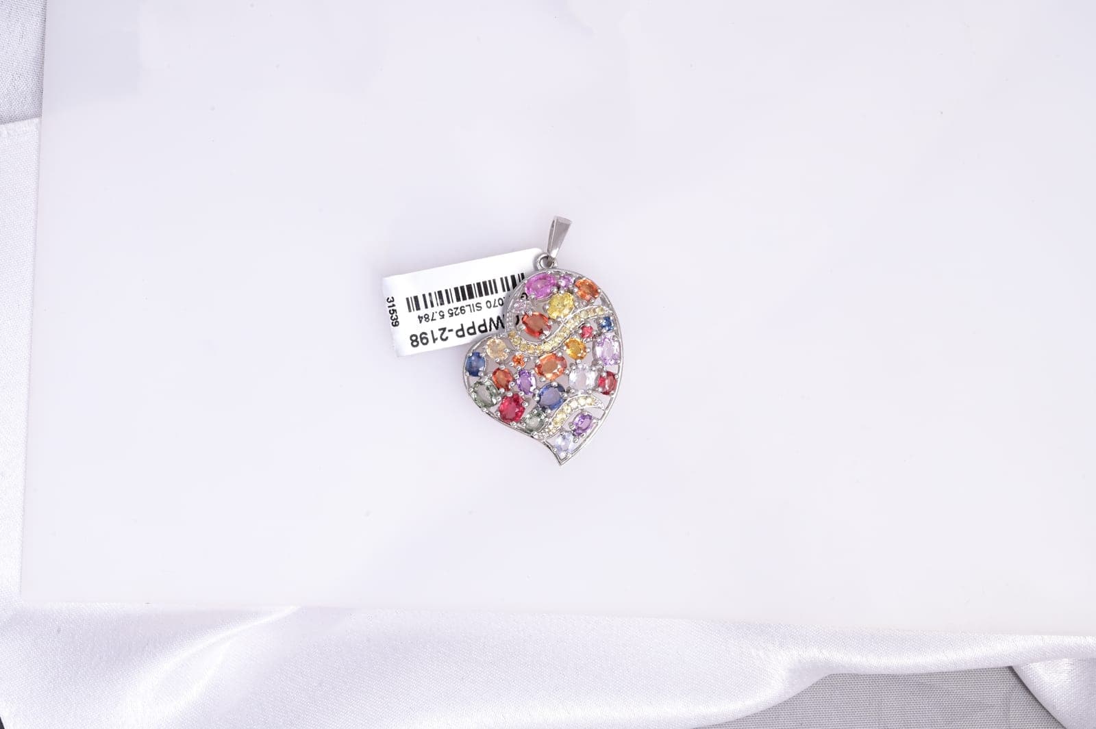 Colorful Gemstone Heart Necklace