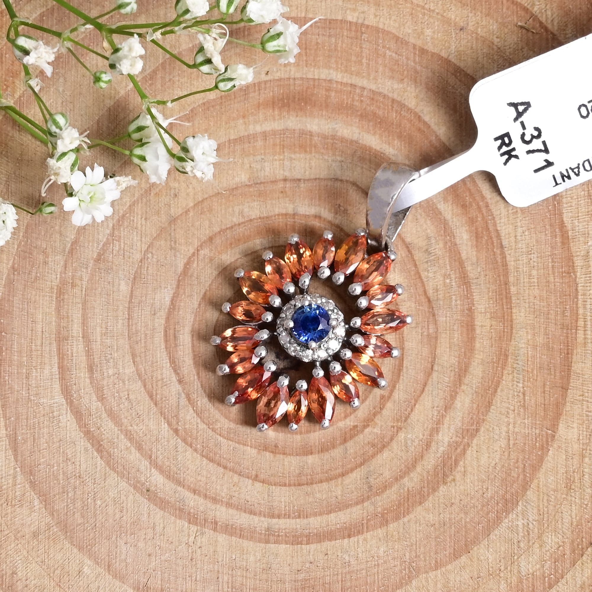 Sunburst Sapphire Necklace