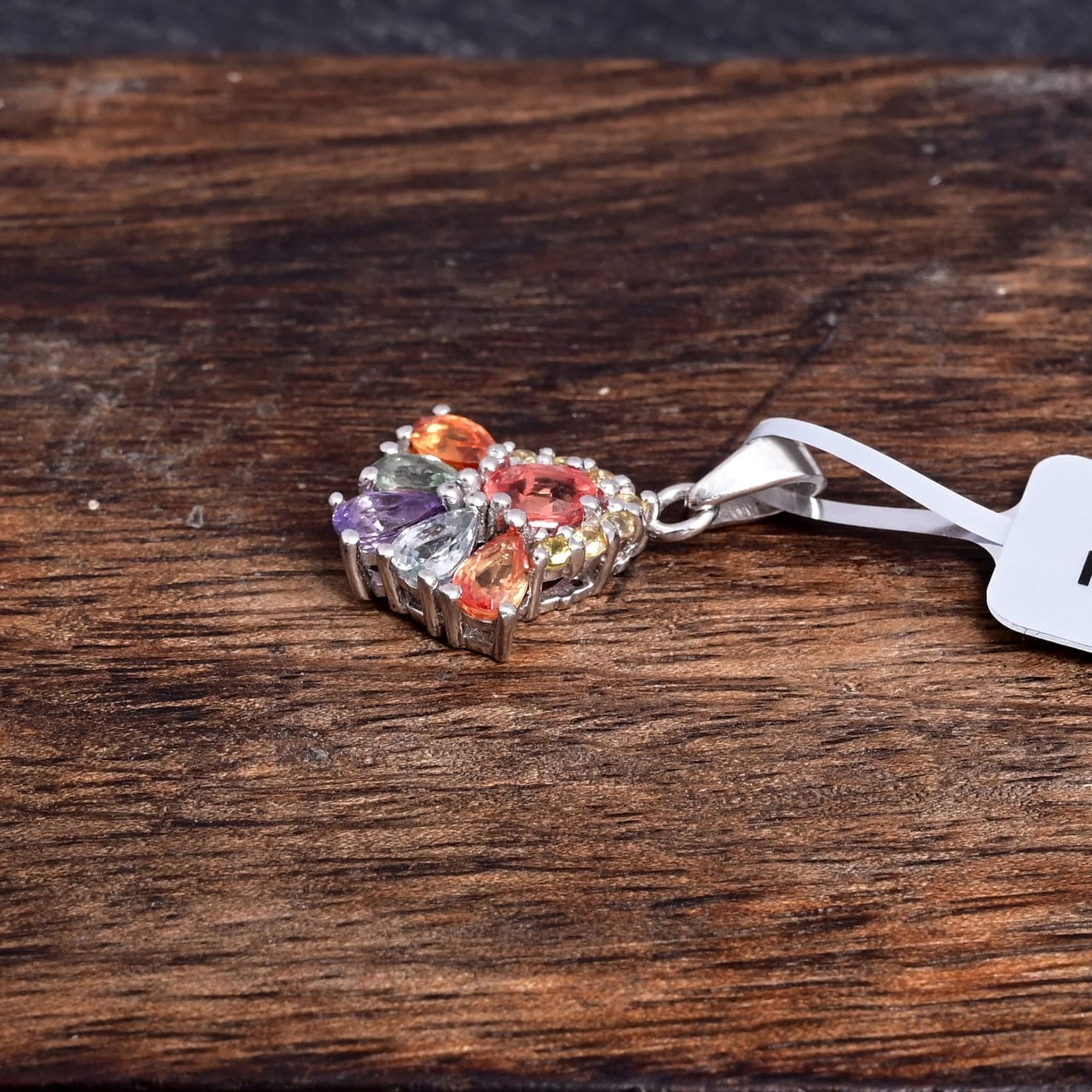 Celestial Bloom Multi Sapphire Pendant Necklace