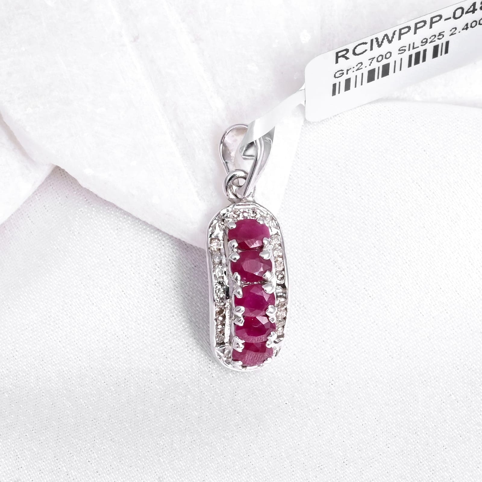 Crimson Allure Ruby Diamond Pendant