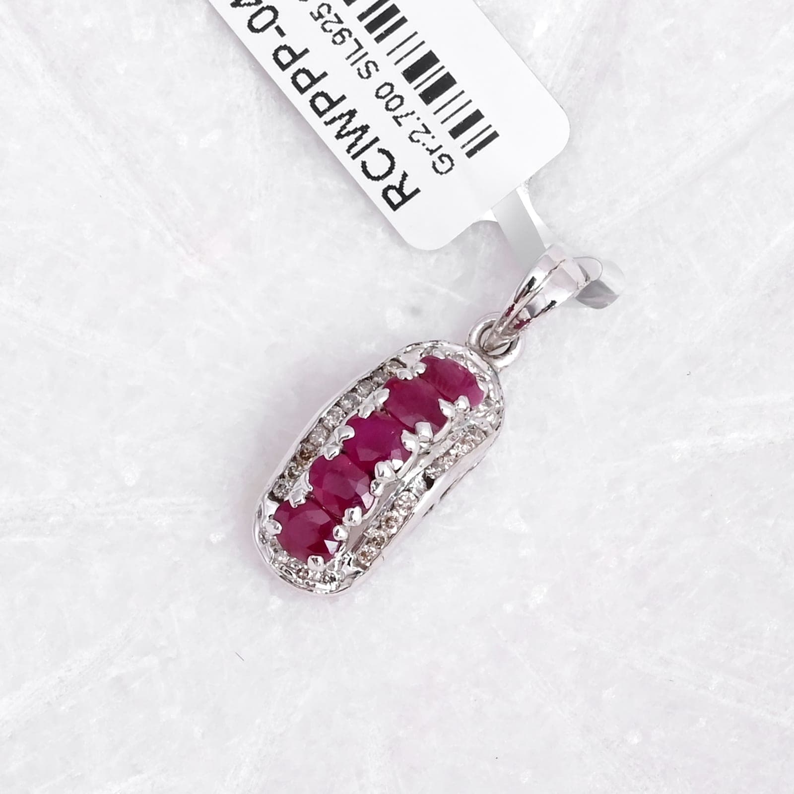 Crimson Allure Ruby Diamond Pendant