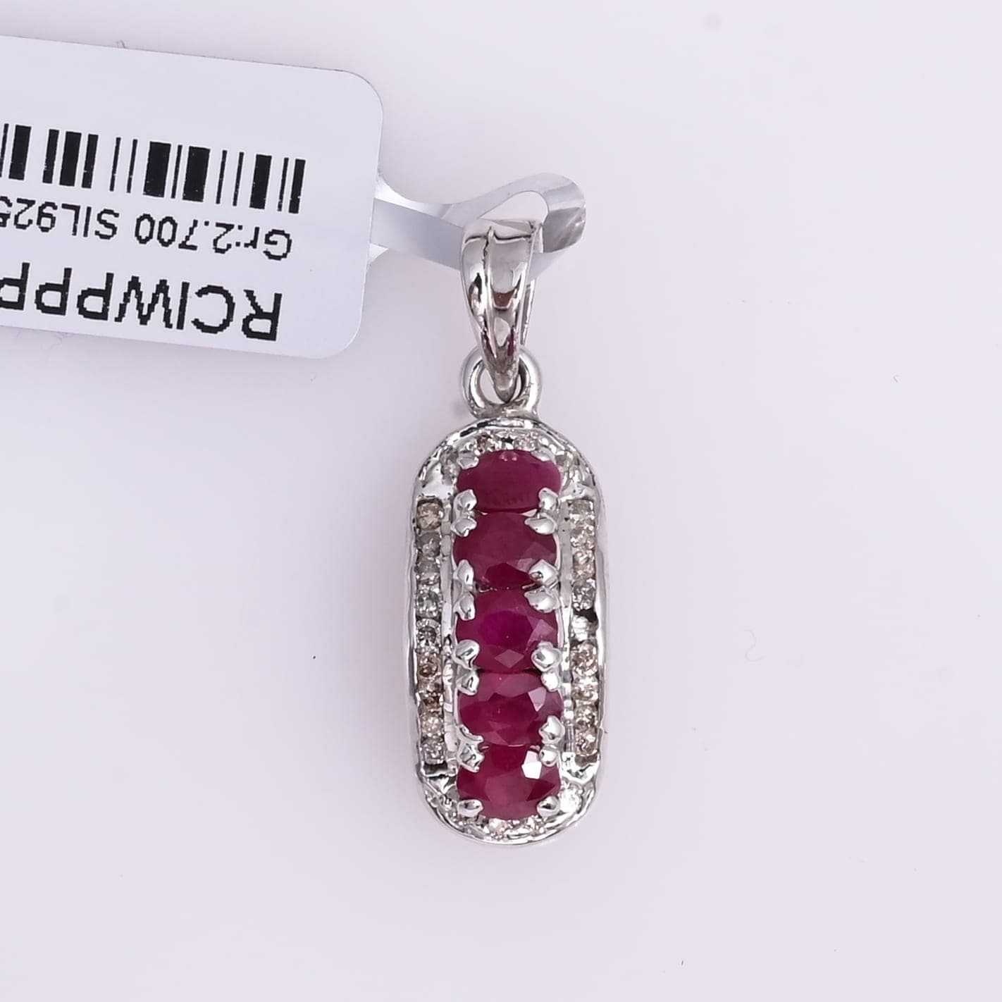 Crimson Allure Ruby Diamond Pendant