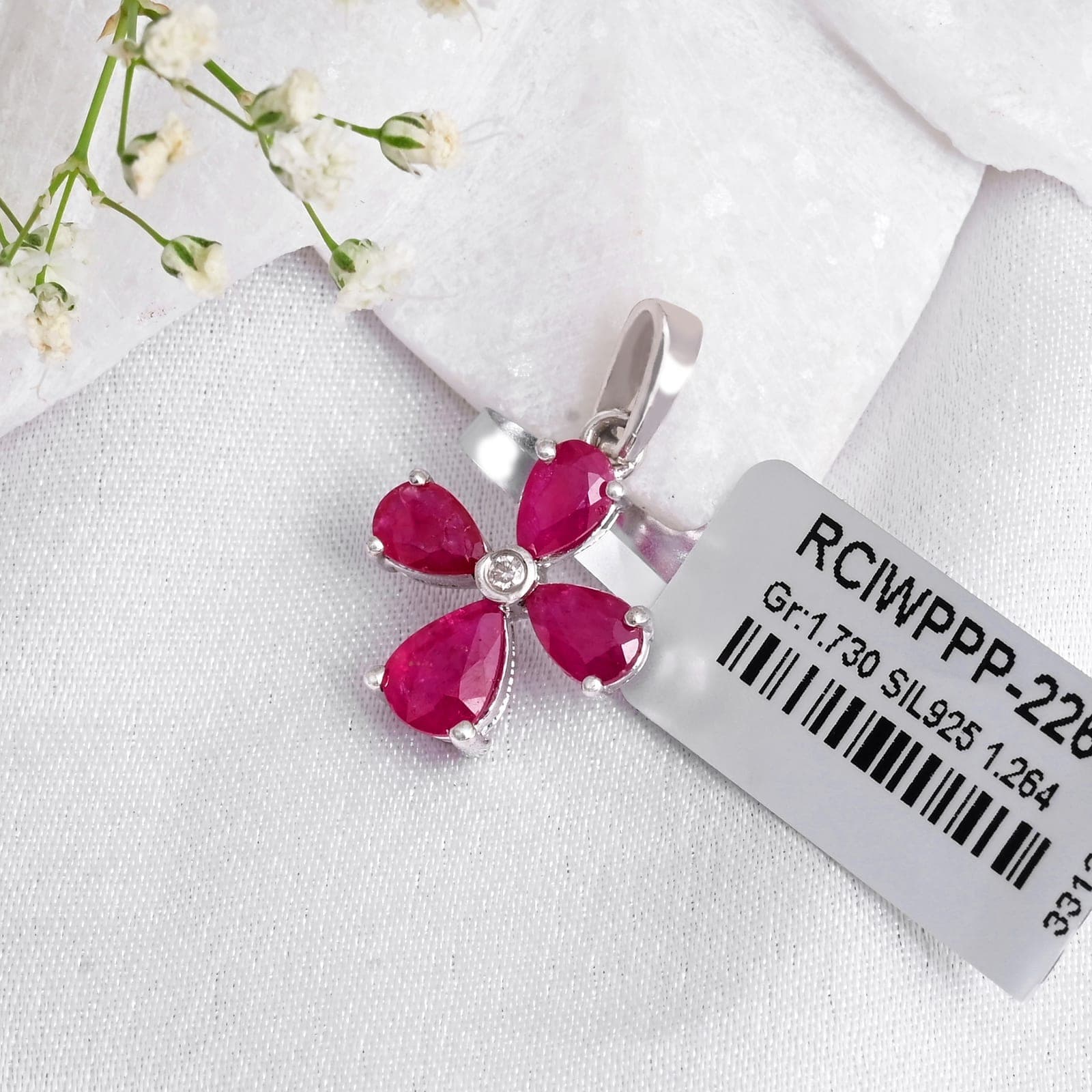 Ruby Petal Grace Pendant