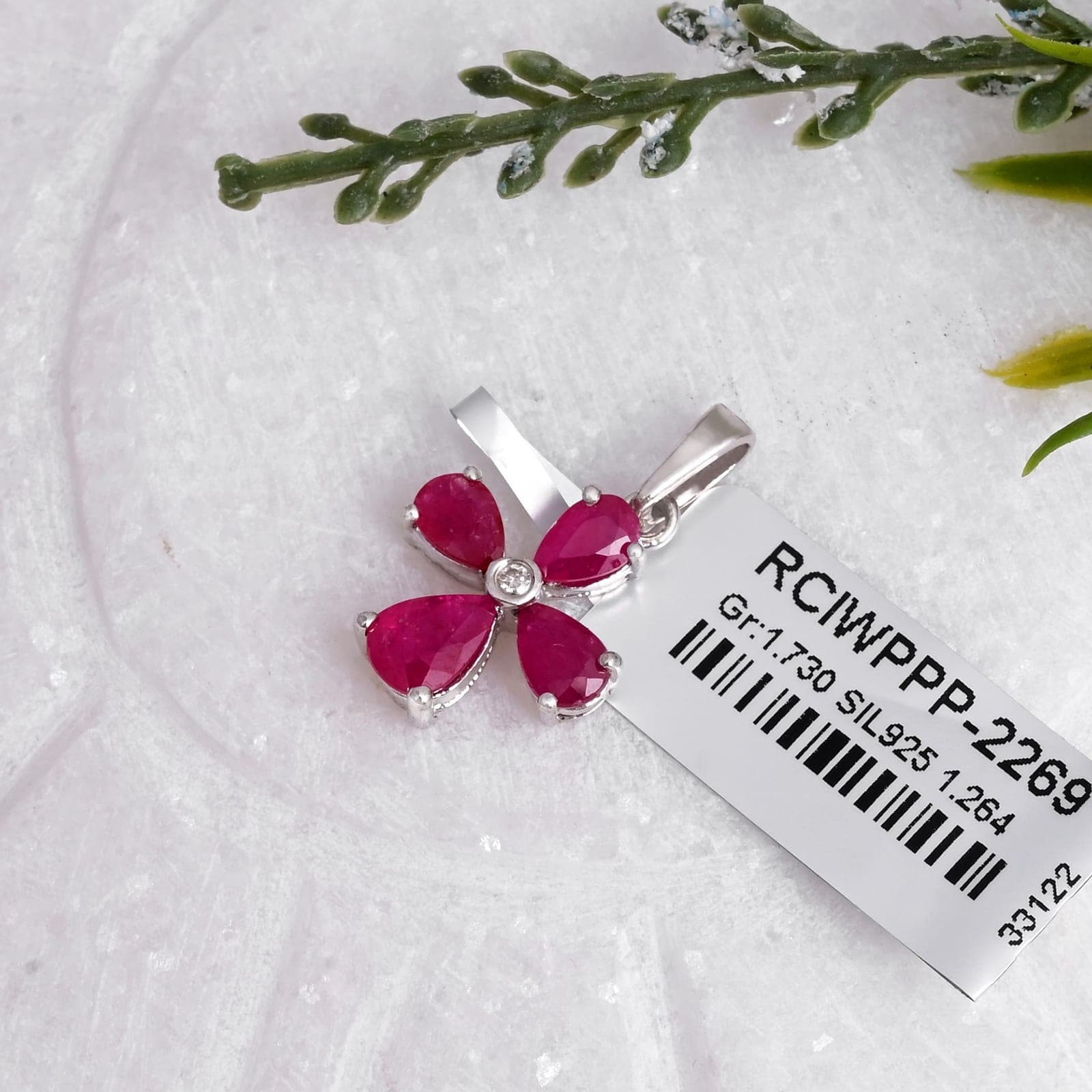 Ruby Petal Grace Pendant