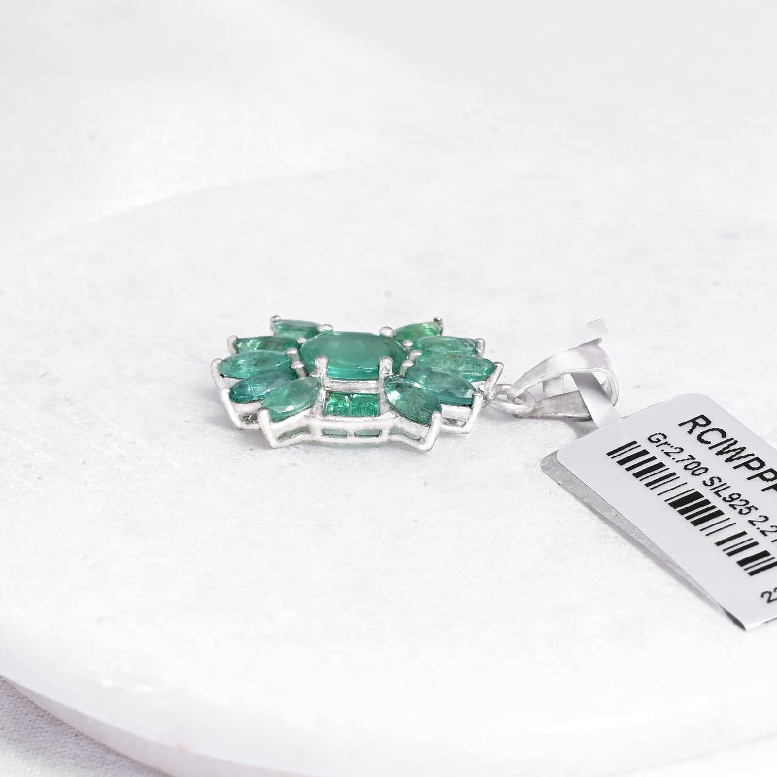 Verdant Bloom Emerald Pendant
