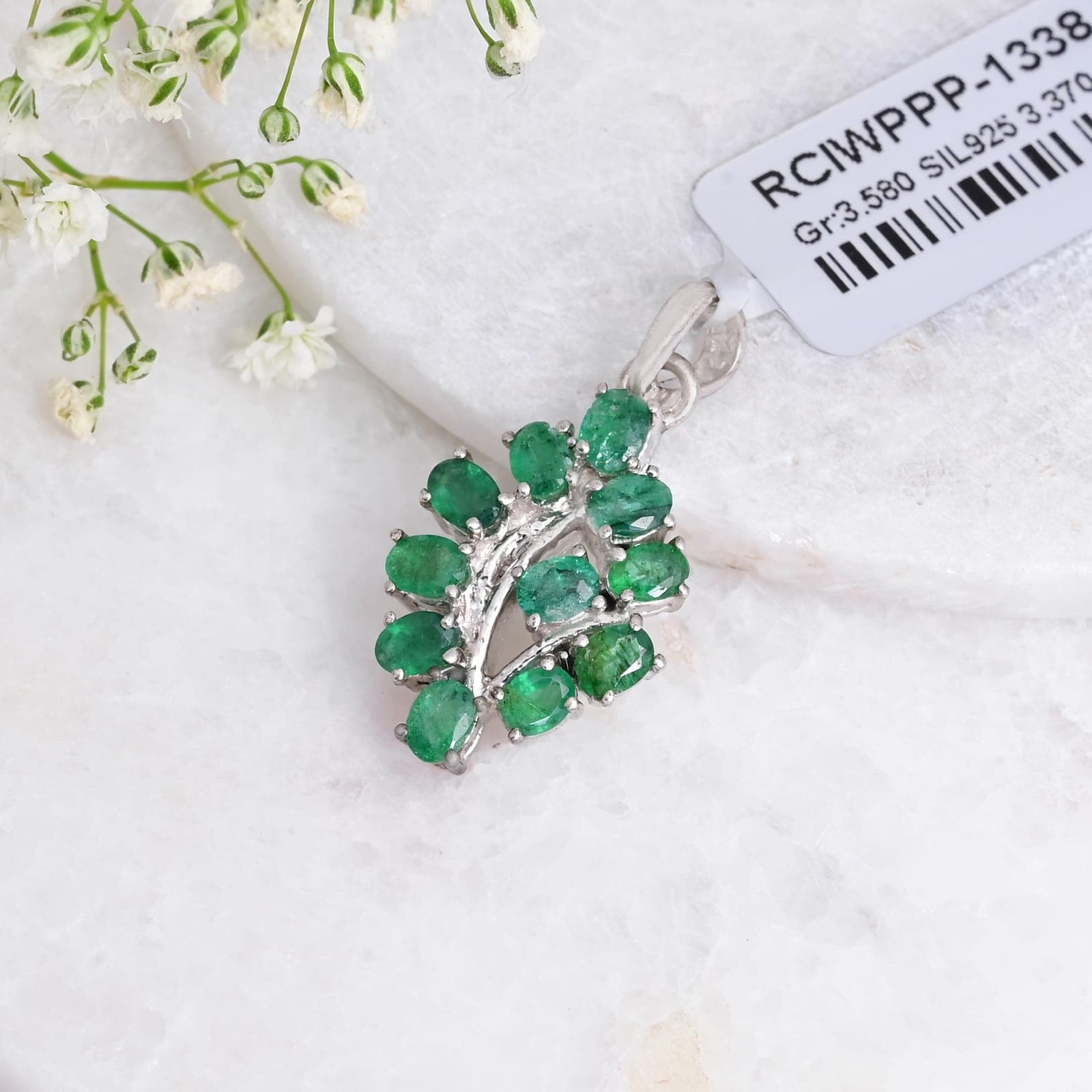 Forest Grace Emerald Pendant alternate view