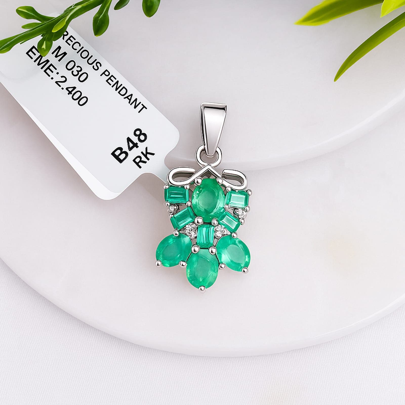 Emerald Cluster Pendant