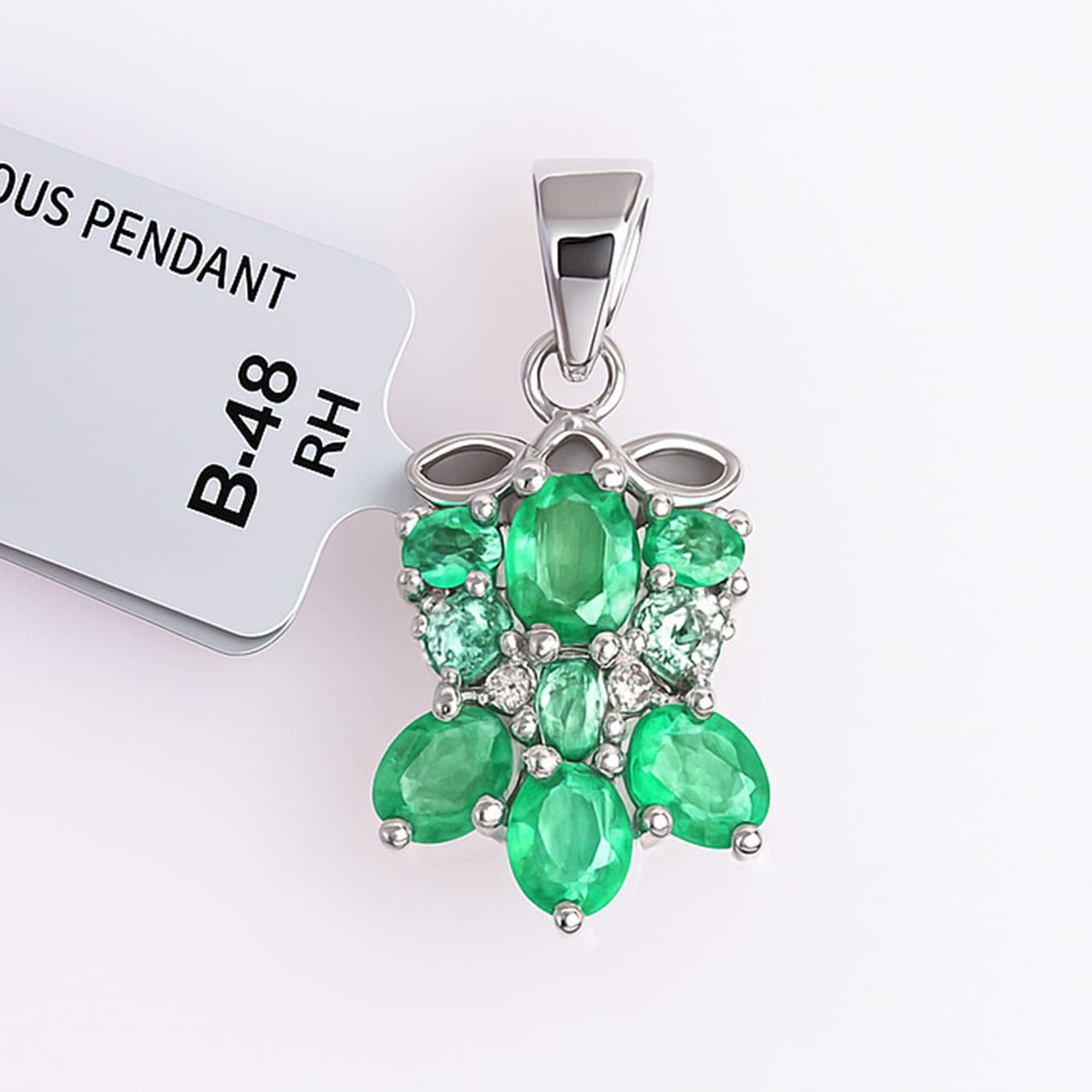 Emerald Cluster Pendant