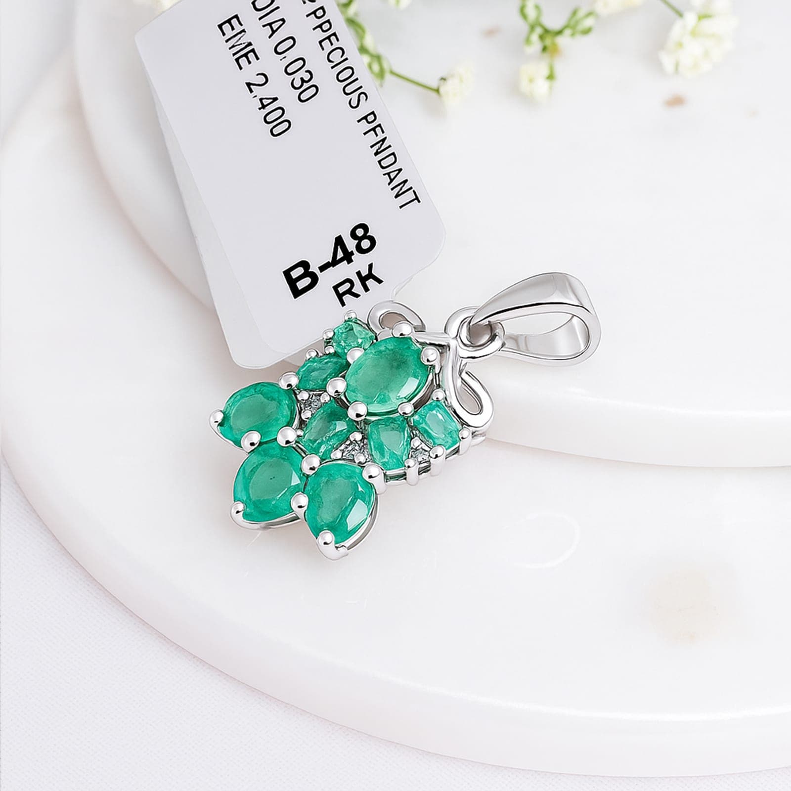 Emerald Cluster Pendant