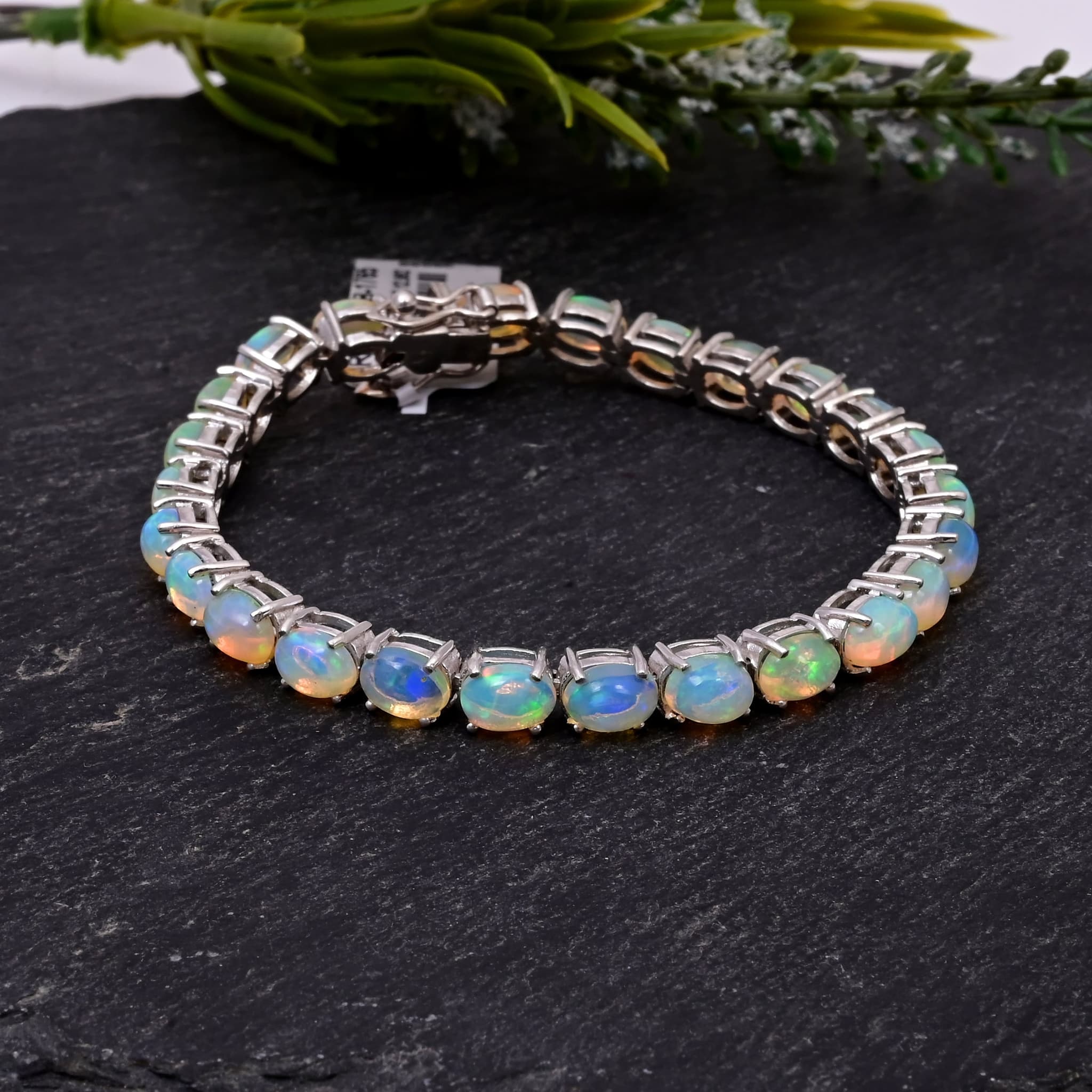 Celestial Fire Opal Tennis Bracelet